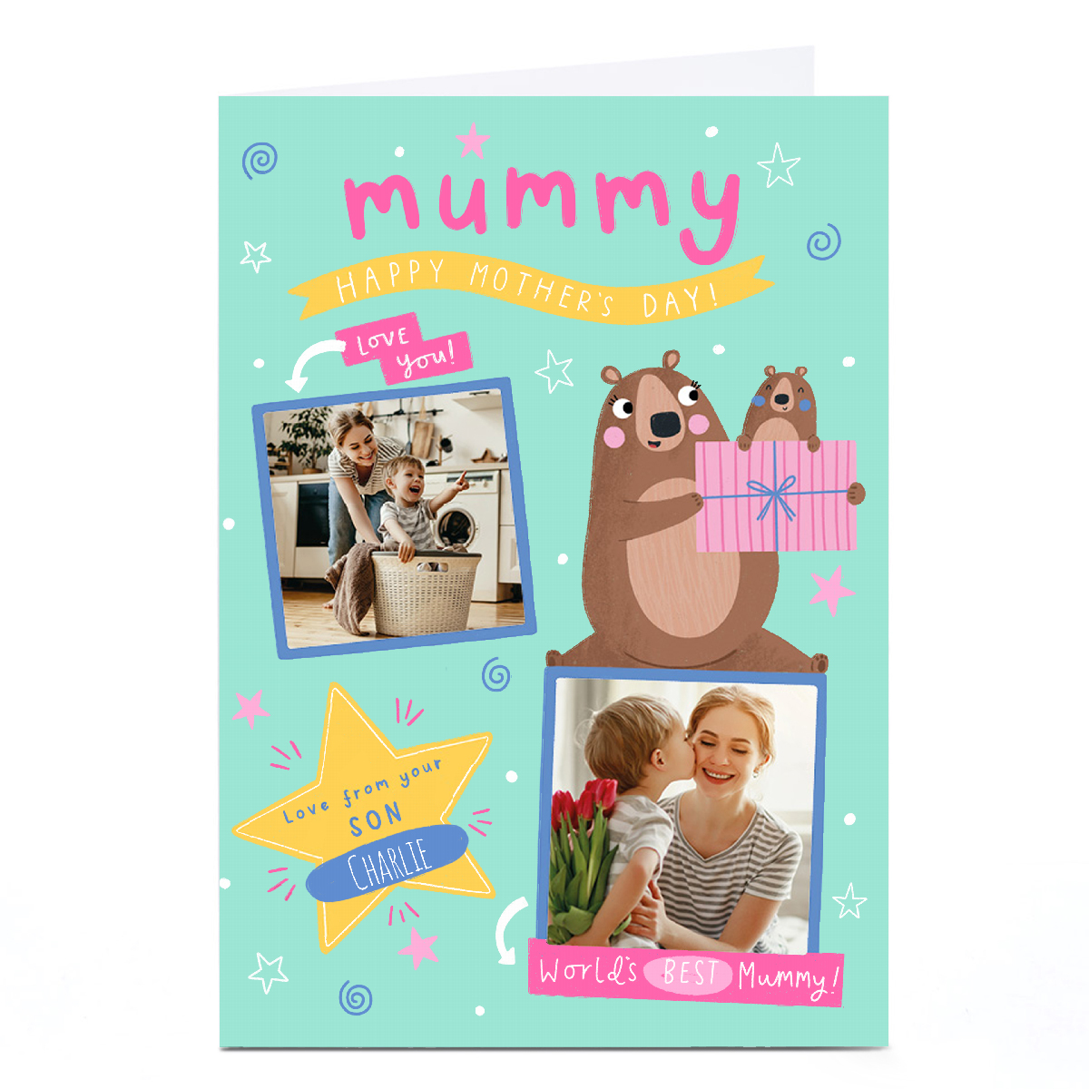 Photo Jess Moorhouse Mother's Day Card - Mummy Bear, From Your Son