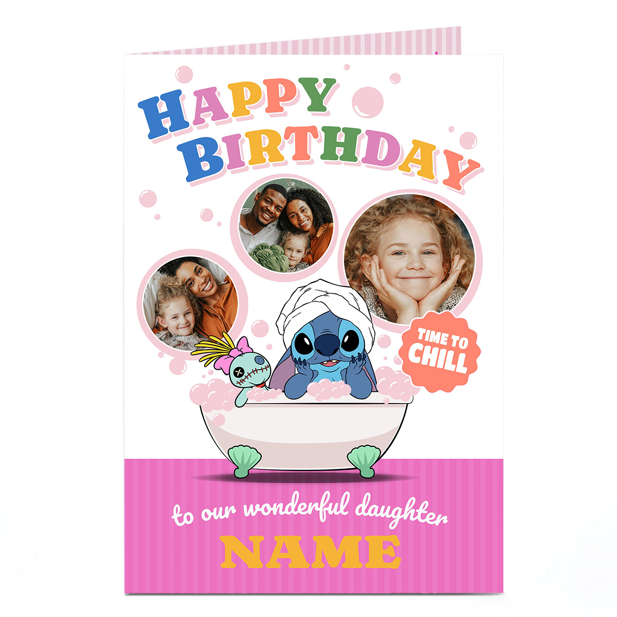 Photo Stitch Birthday Card - Time To Chill, Daughter
