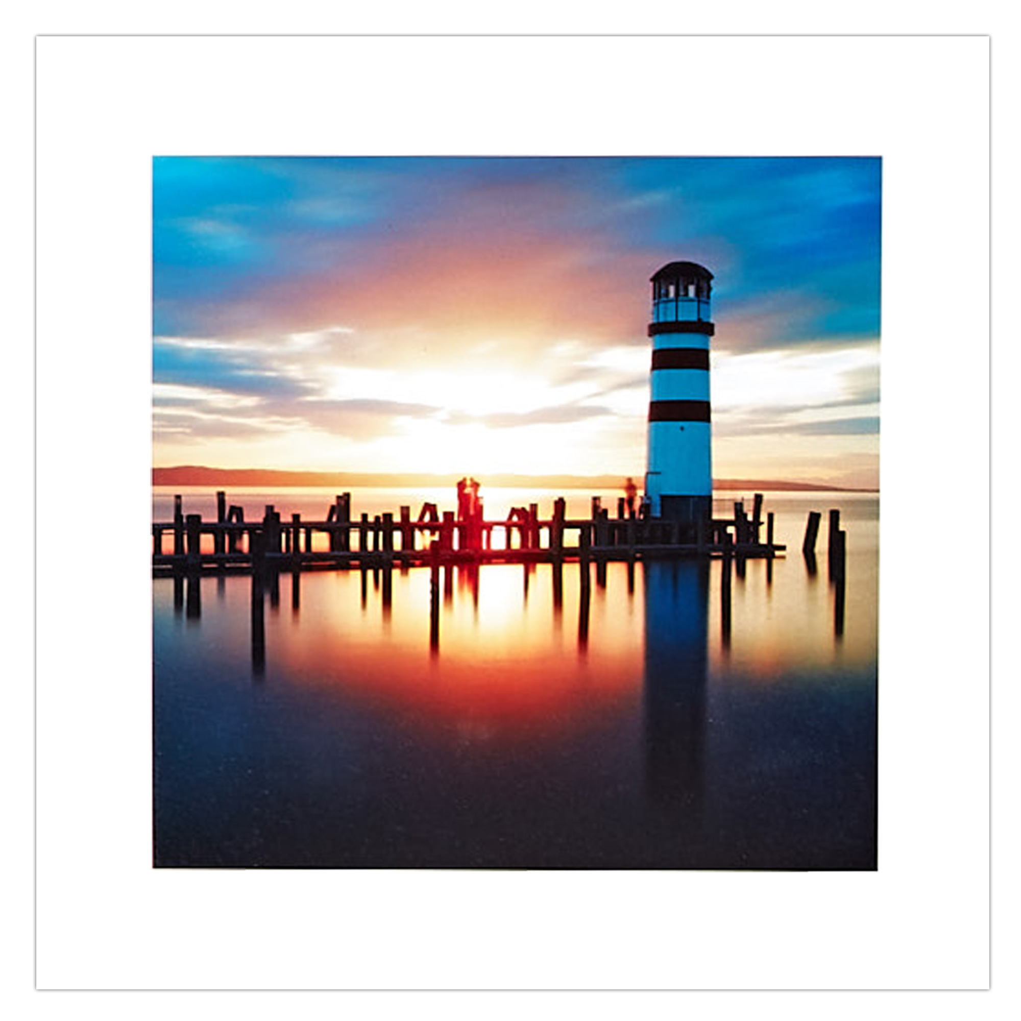 12 Blank Cards - Lighthouse at Sunset