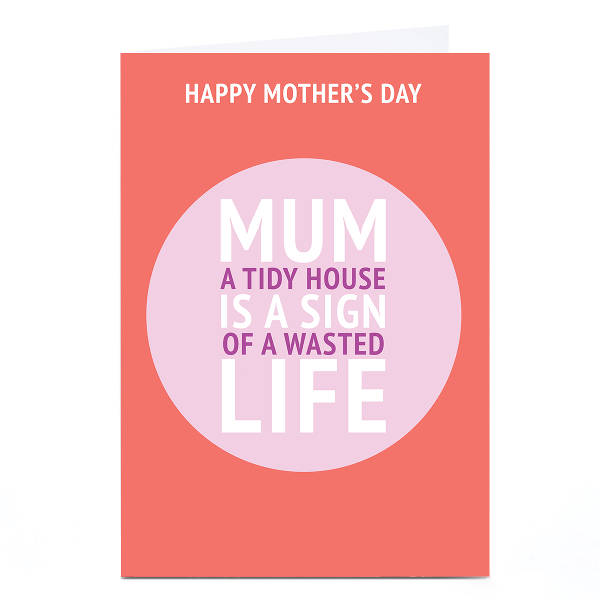 Personalised Mother's Day Card - A Tidy House
