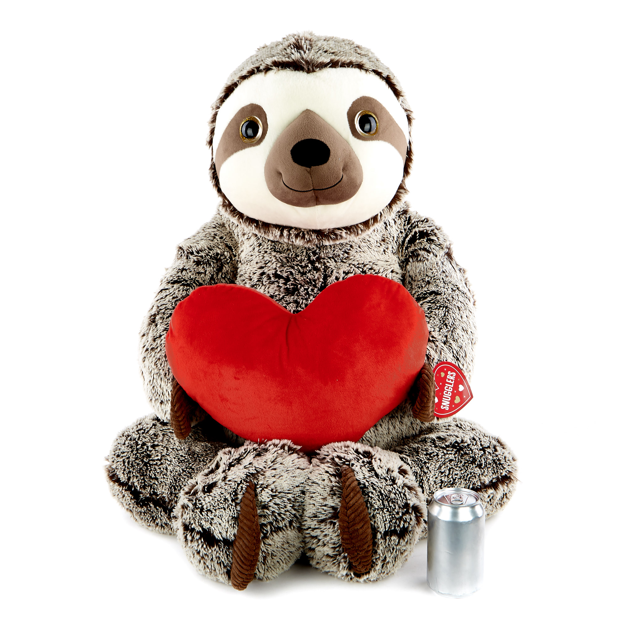 Giant Valentine's Day Sloth With Heart Soft Toy