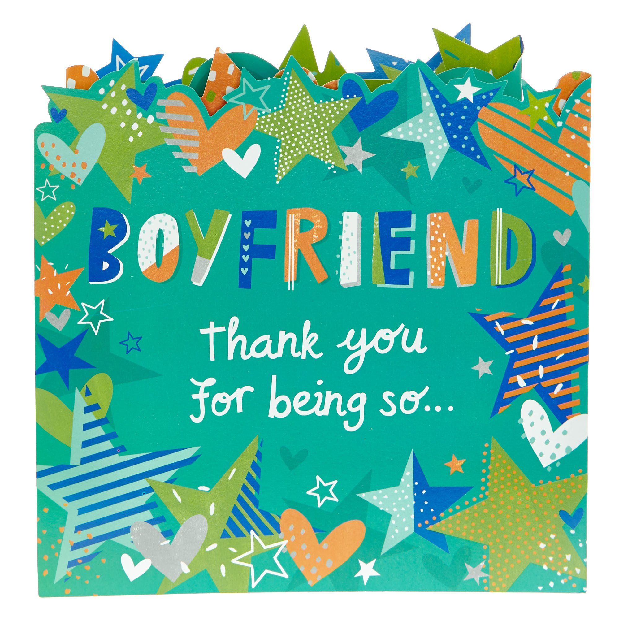 Boyfriend Starry Banner Birthday Card