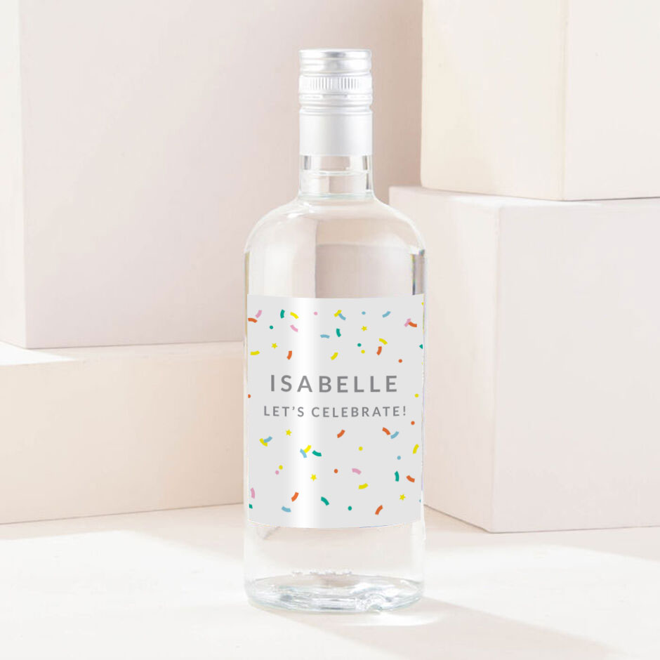Personalised Gin - Confetti Let's Celebrate