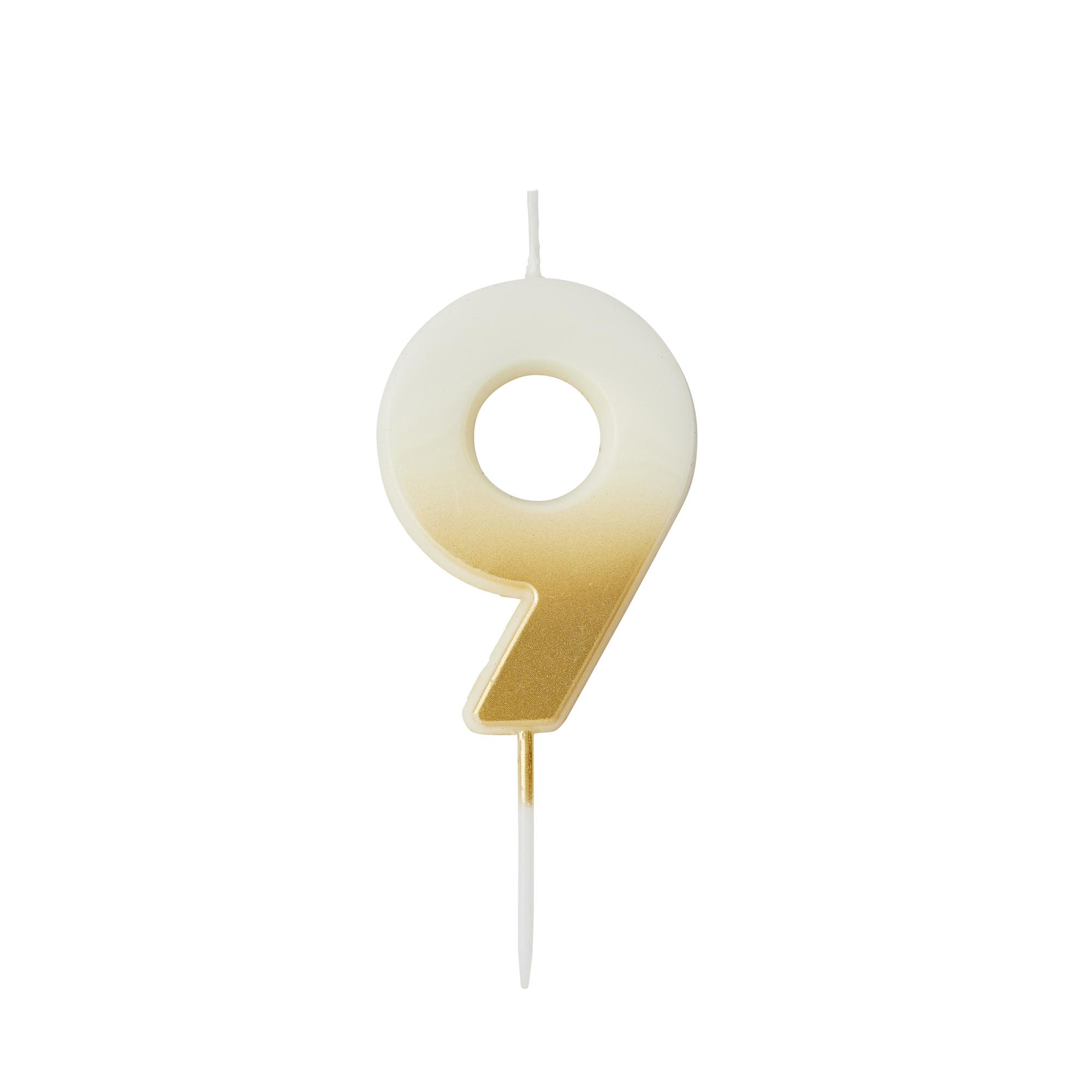 Gold Ombre Number Cake Candle (0-9)