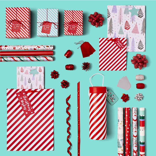 Candy Cane Stripes Christmas Gift Wrap Range
