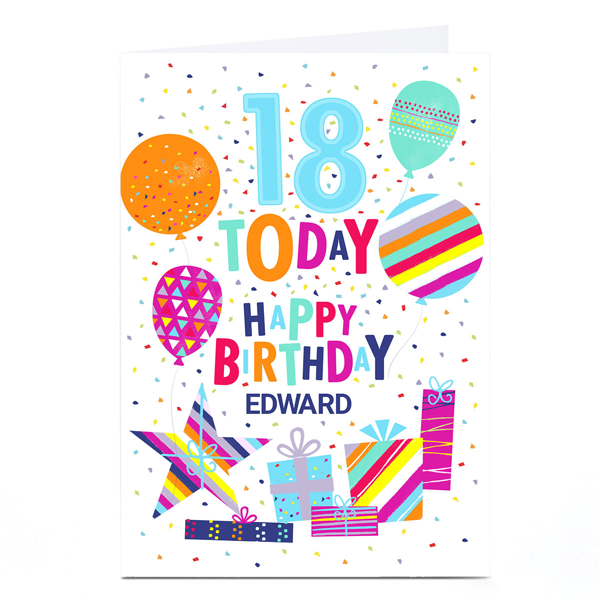 Personalised 18th Birthday Card - Gifts & Balloons