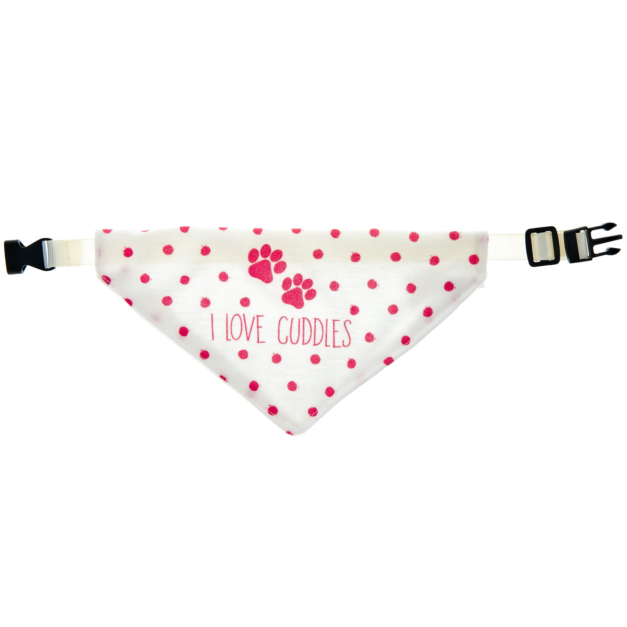 I Love Cuddles Dog Bandana - Medium