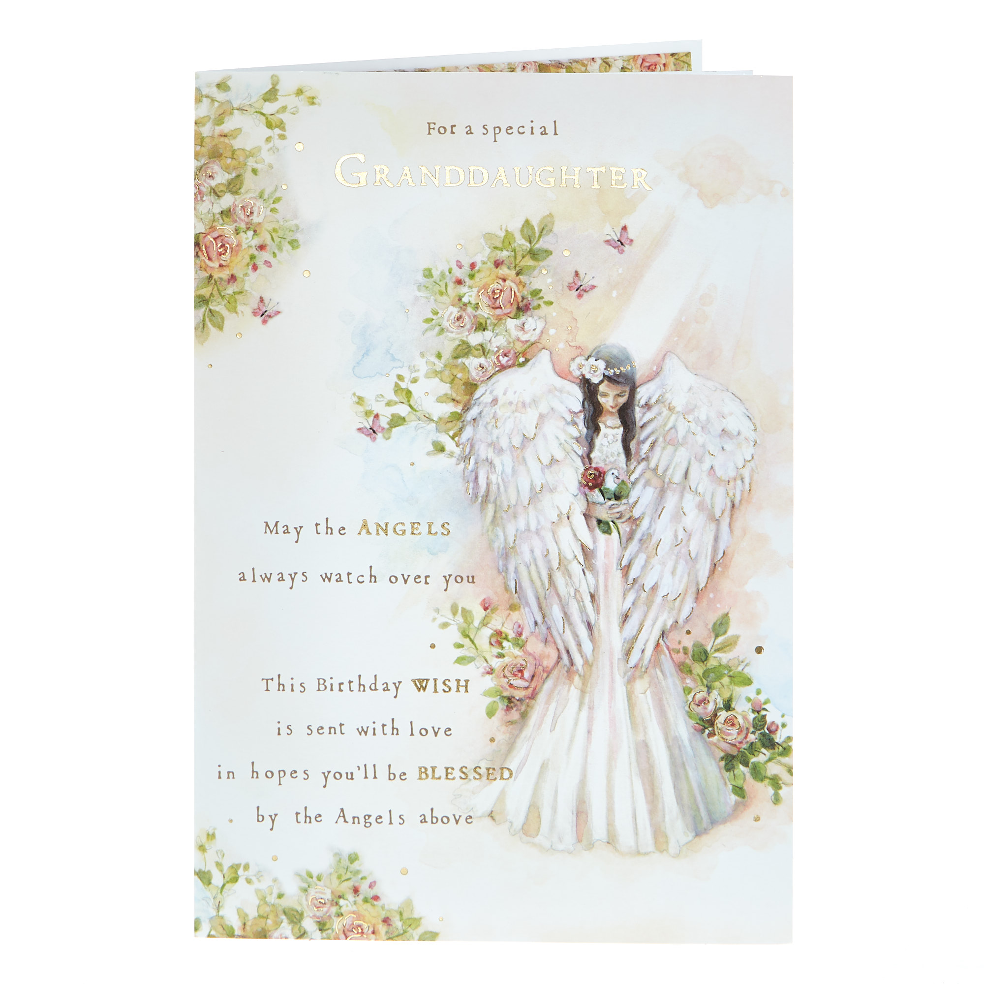 Birthday Card - Special Granddaughter Angels