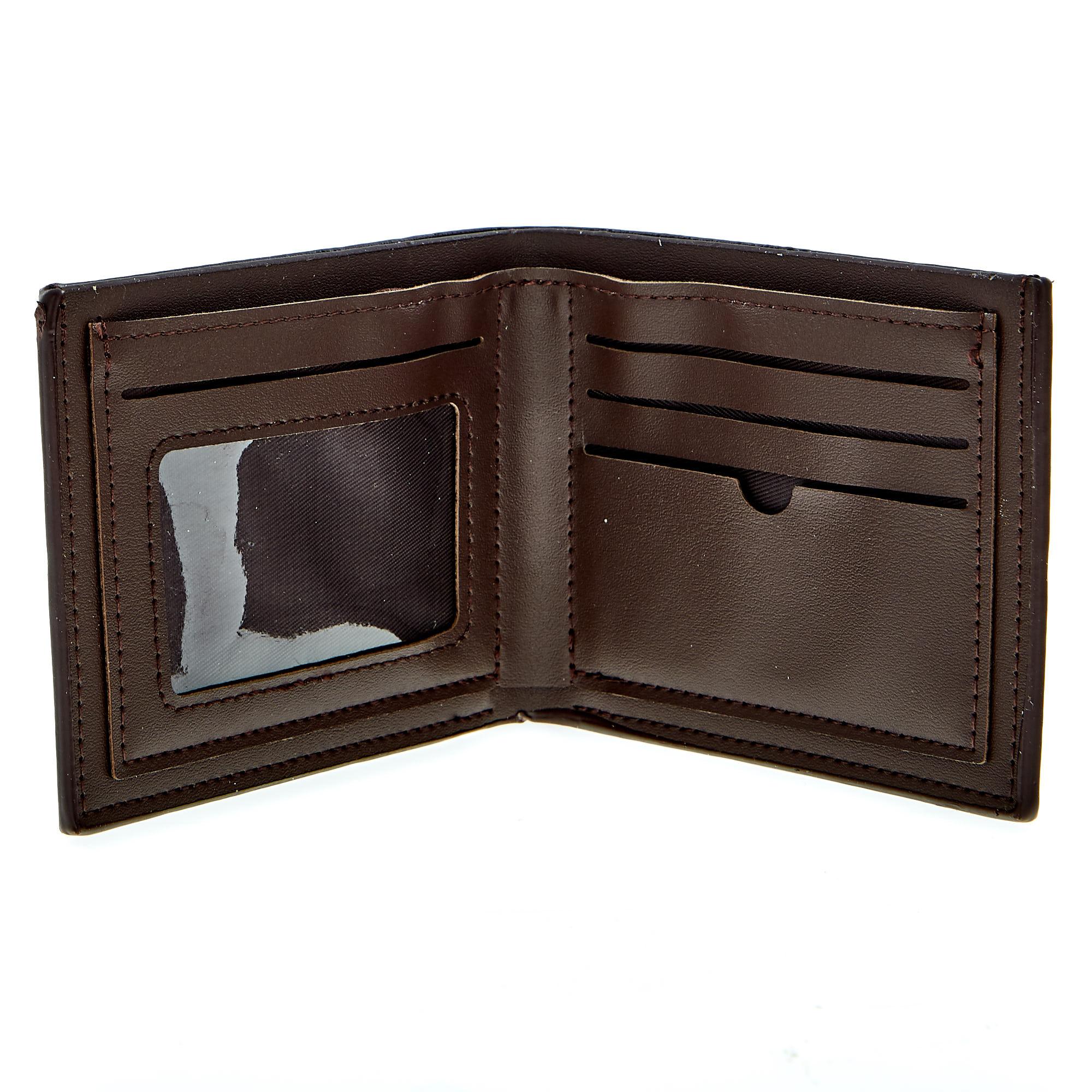Grandad Brown Faux Leather Wallet