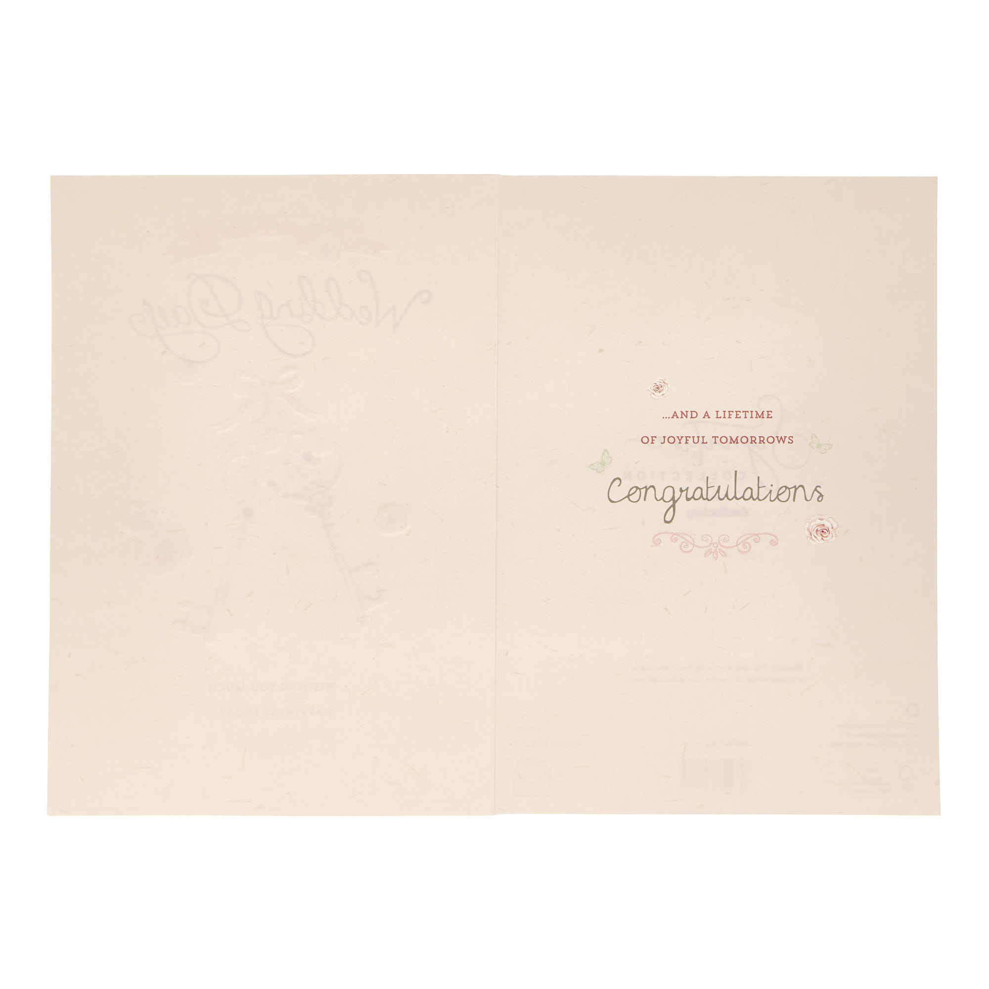 With Love Pair Of Keys Wedding Card
