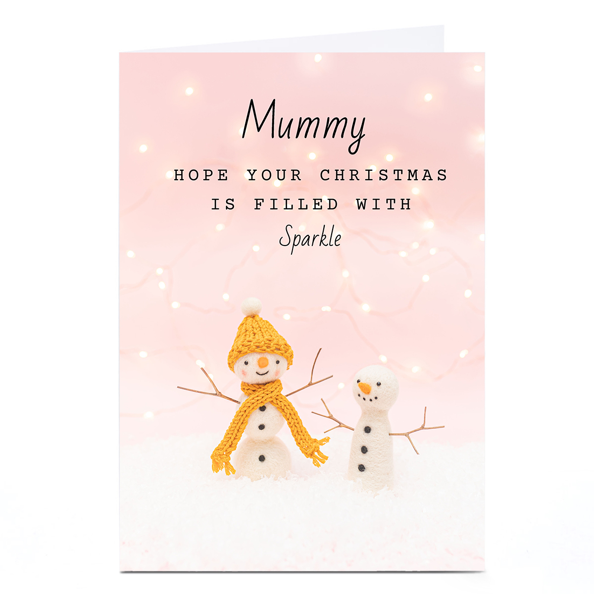 Personalised Lemon & Sugar Christmas Card - Snowmen