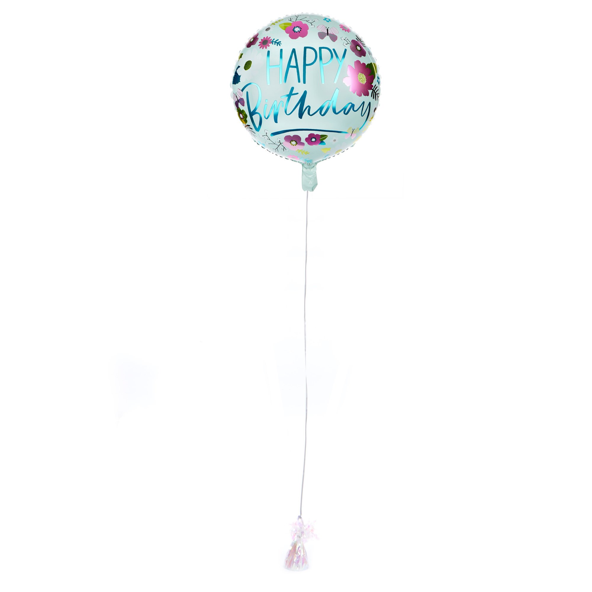 Floral Happy Birthday Balloon & Lindt Chocolates - FREE GIFT CARD!