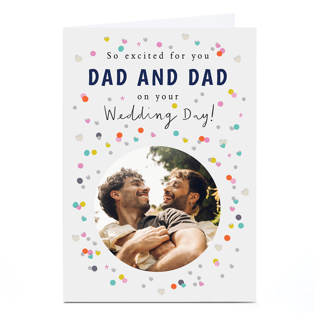 Photo Wedding Card - So Excited For You Dad And Dad