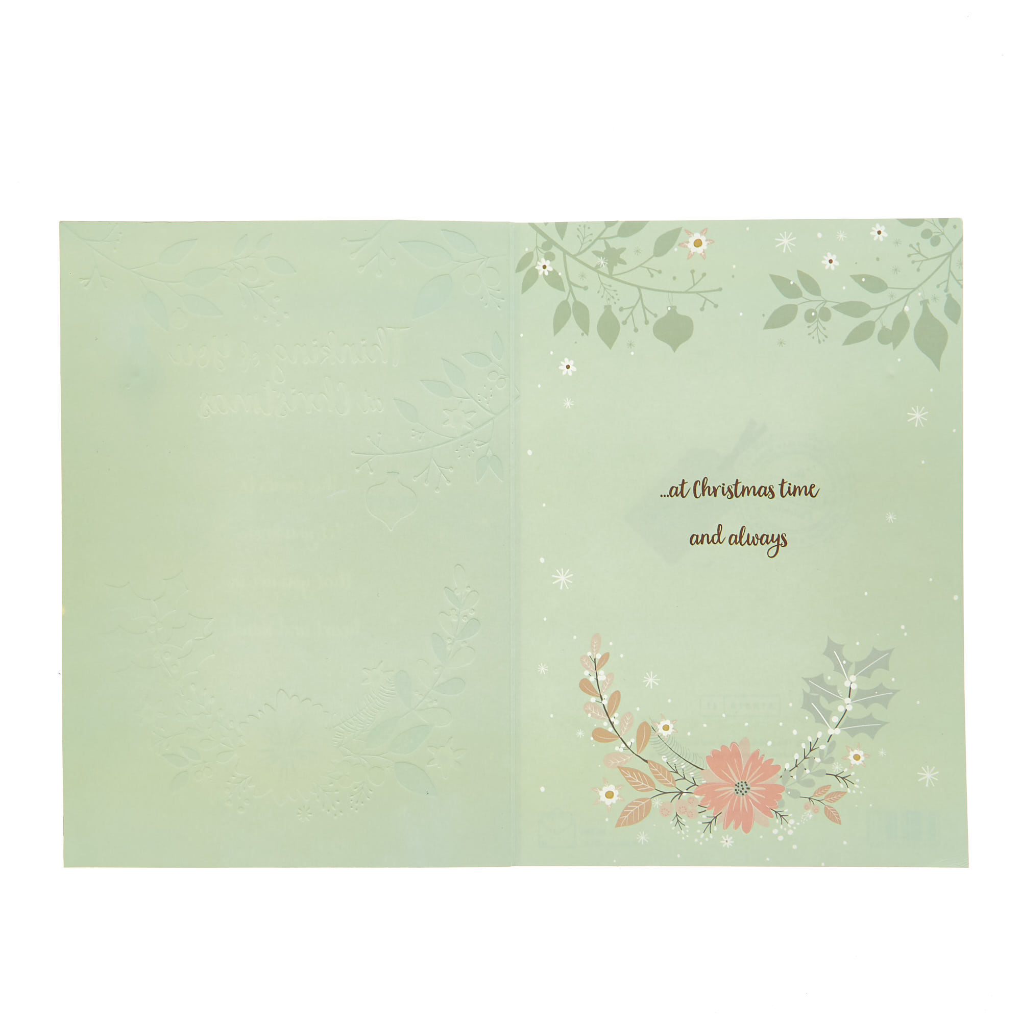 Christmas Card - Thinking Of You Gold