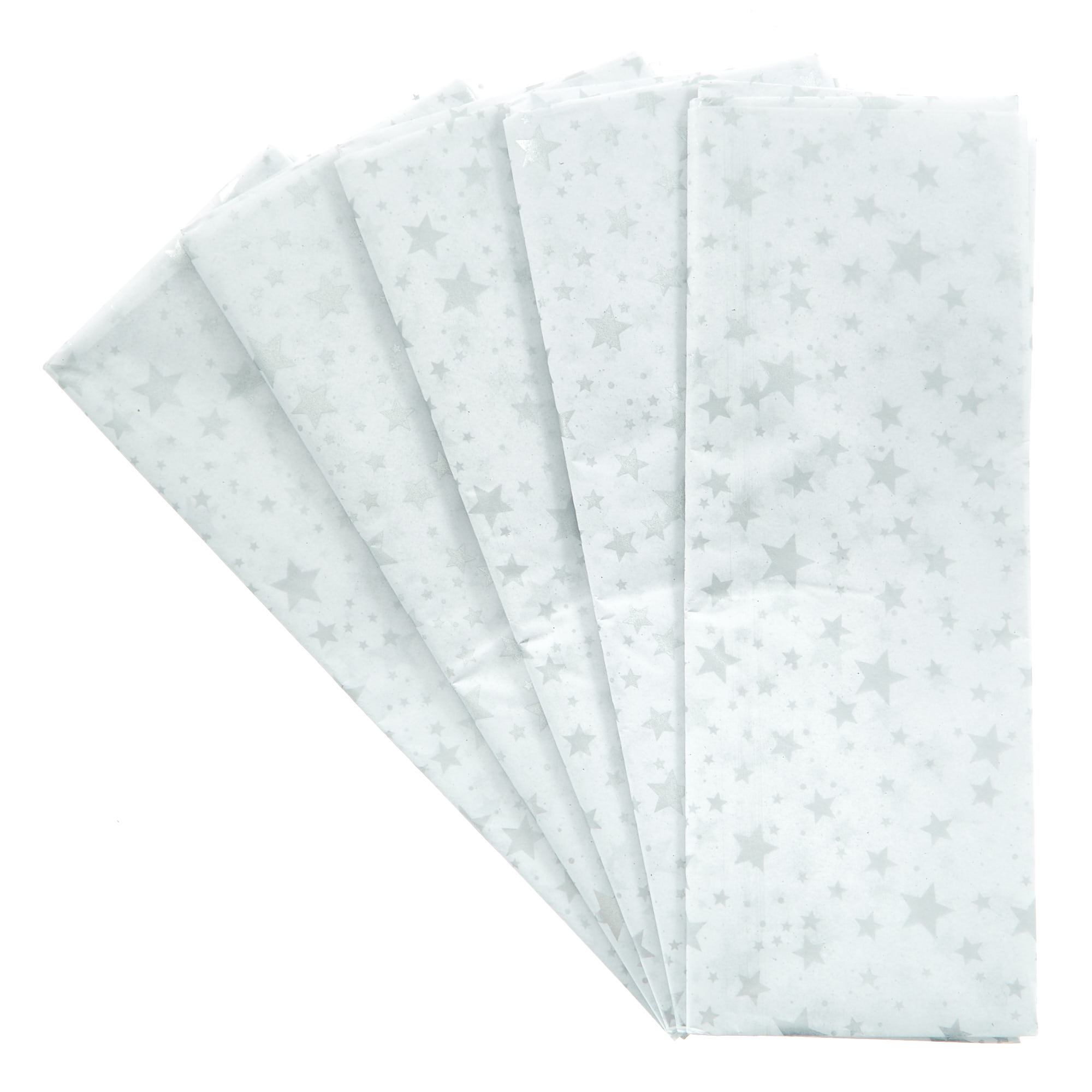 Buy White & Silver Starry Tissue Paper - 5 Sheets for GBP 0.99 | Card ...