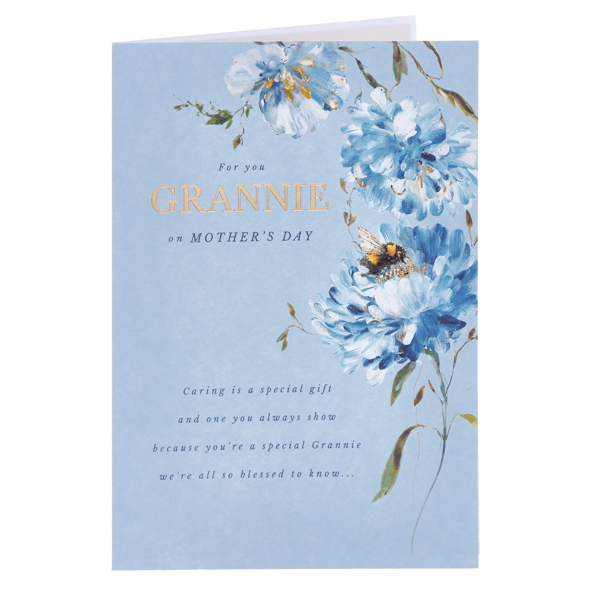 Grannie Blue Flowers Mother's Day Card