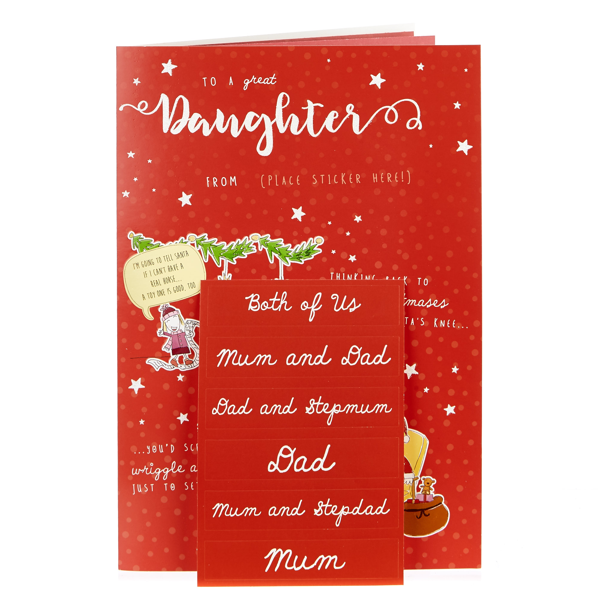 Christmas Card - Great Daughter With Stickers