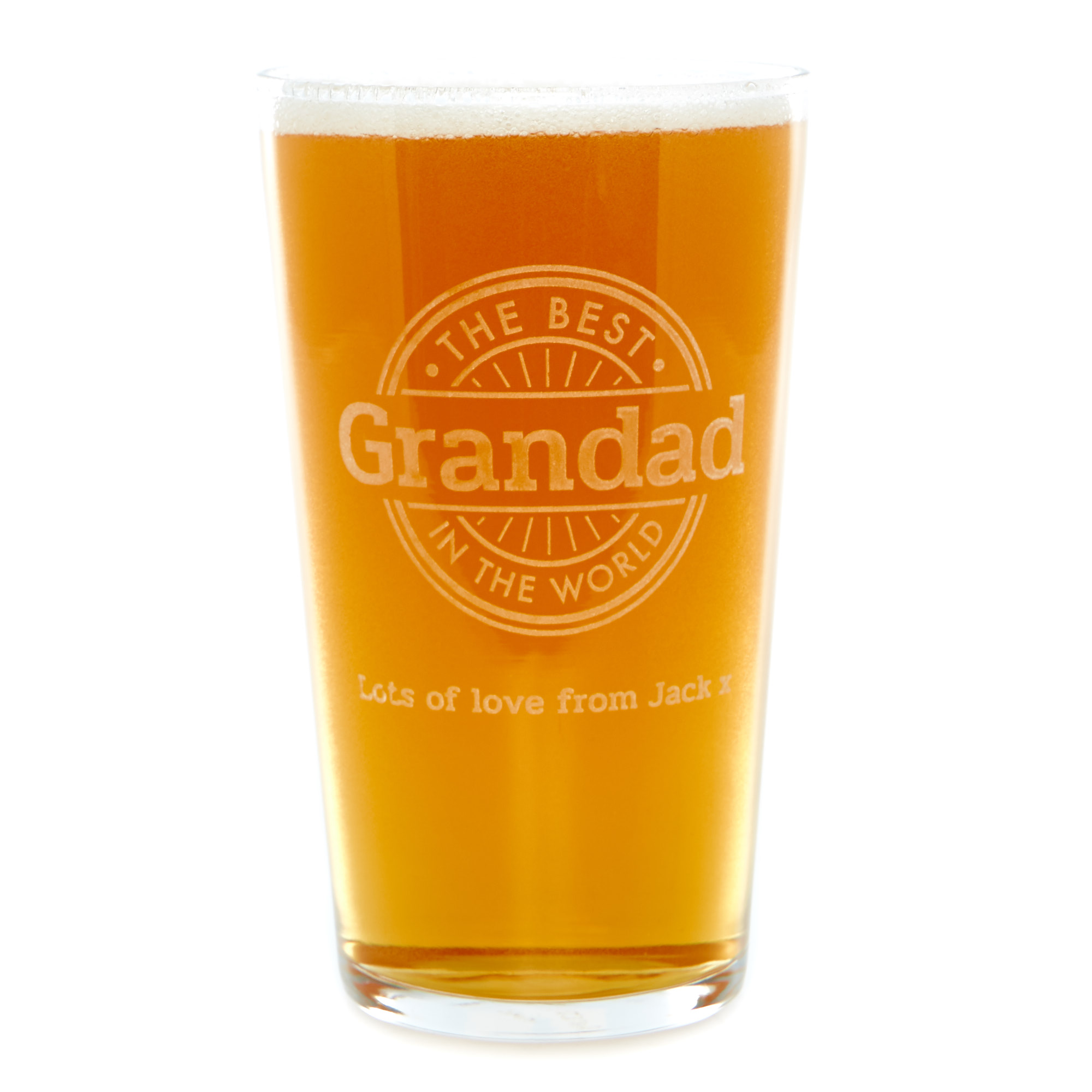 Personalised Pint Glass - The Best In The World
