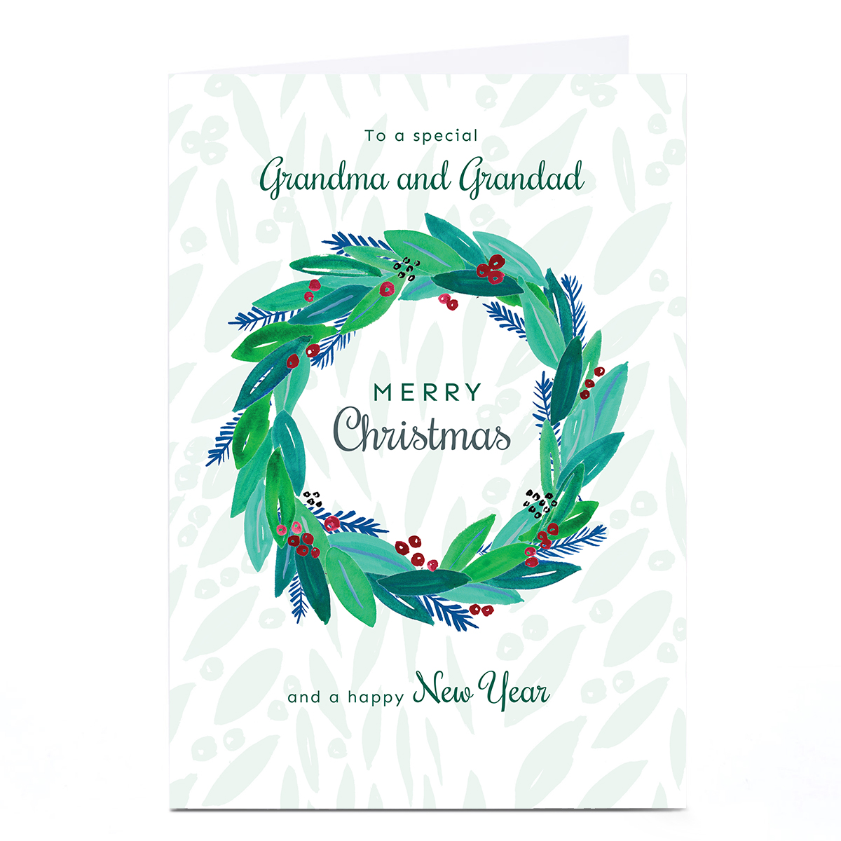 Personalised Rebecca Prinn Christmas Card - Wreath