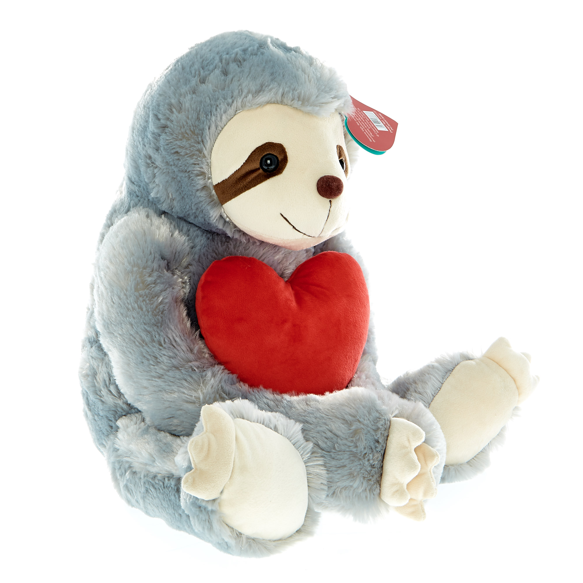 Large Sloth Soft Toy With Heart