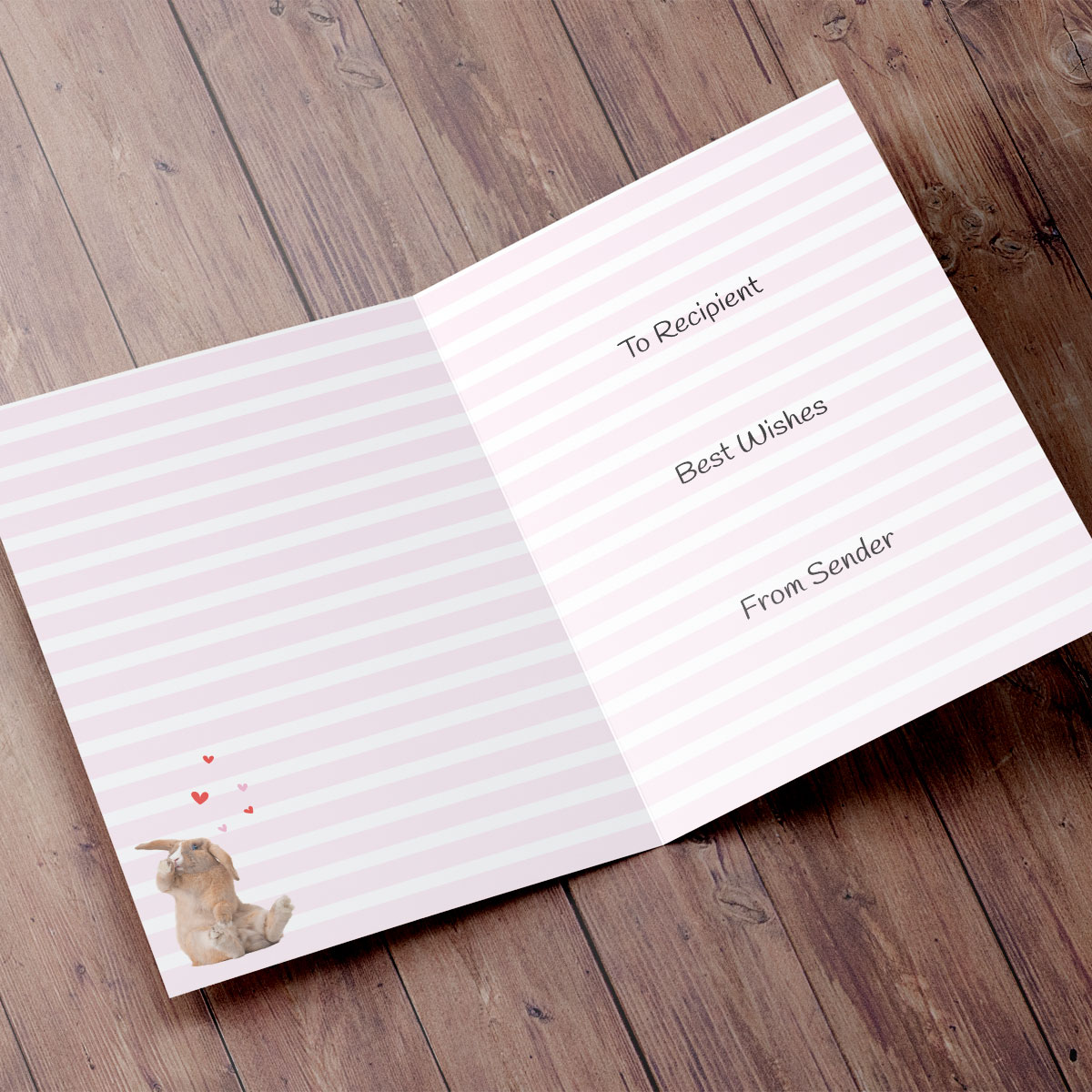 Personalised Card - Cute Rabbit Best Fiancee
