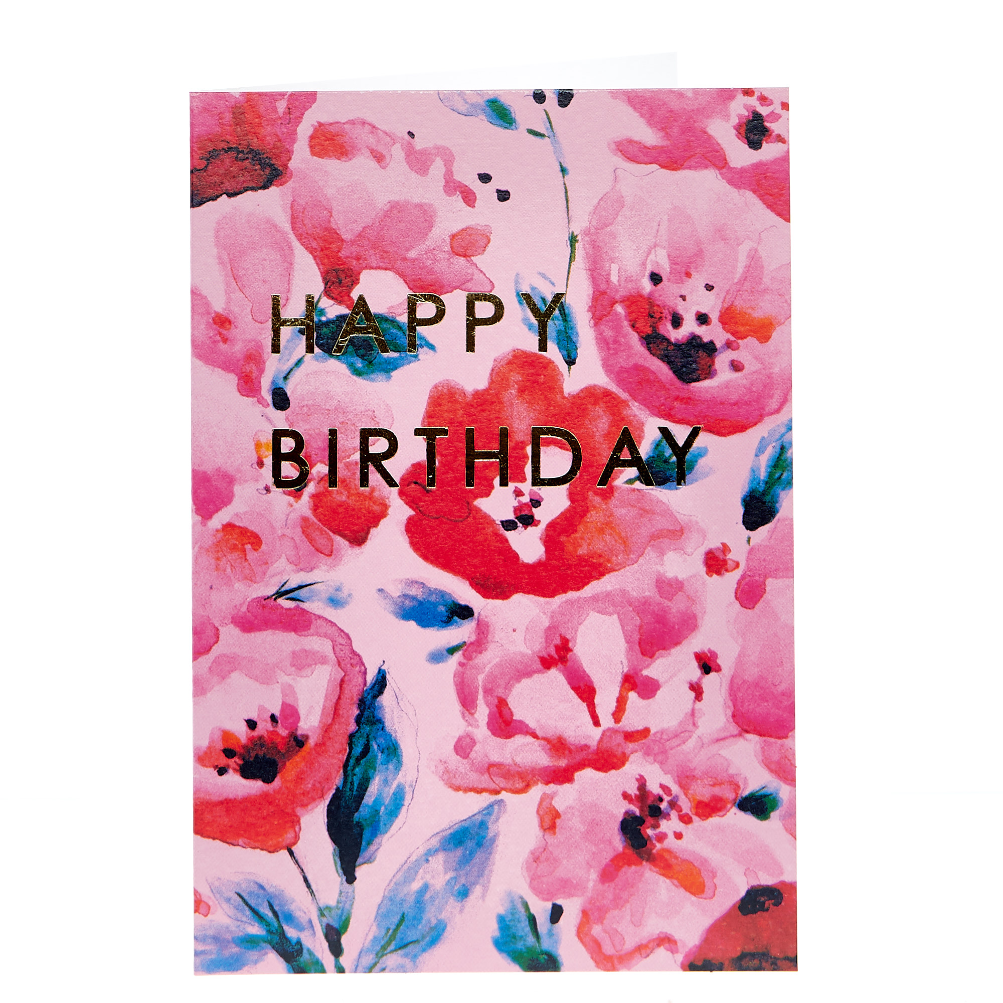 Birthday Card - Poppy Pattern