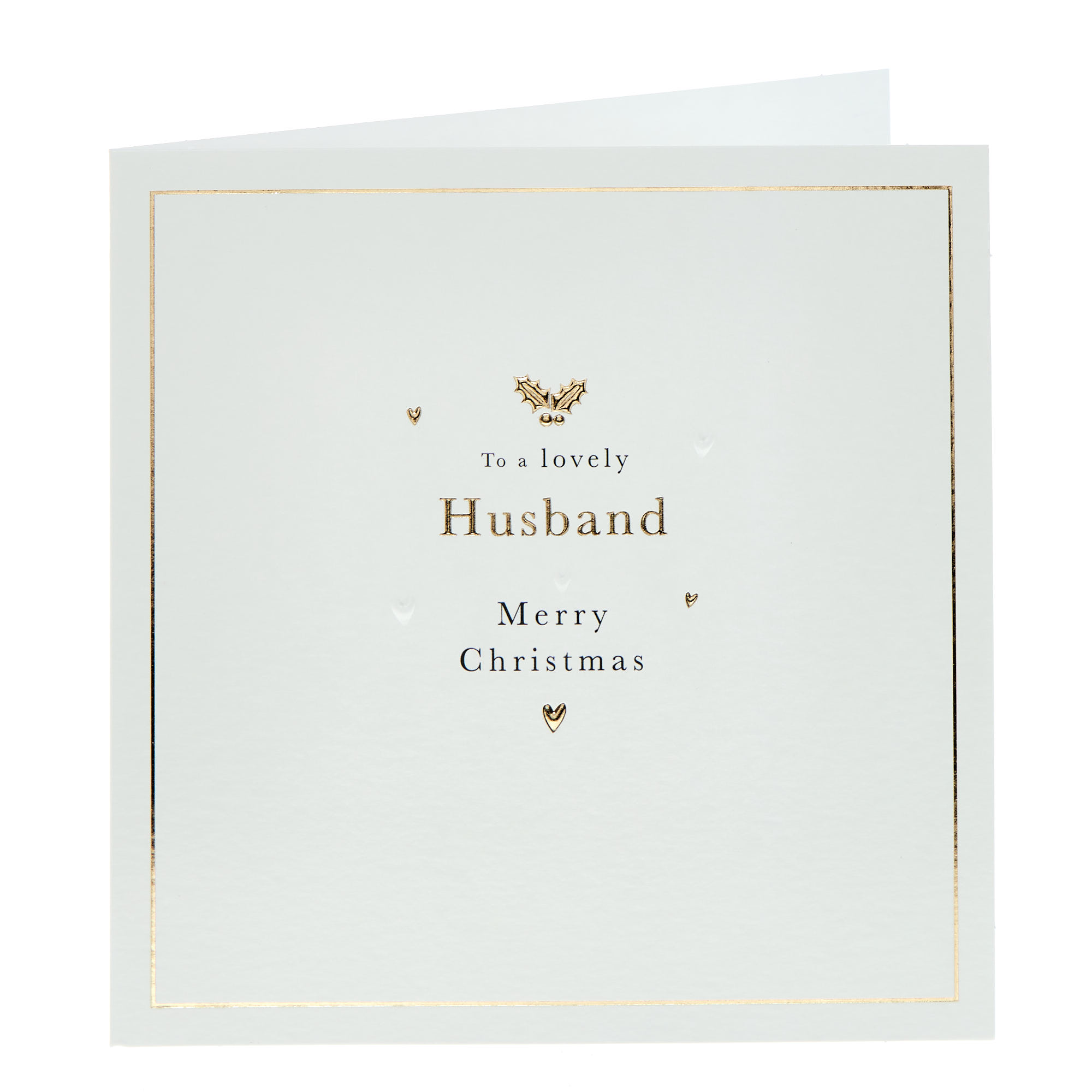 Husband Cream & Gold Christmas Card