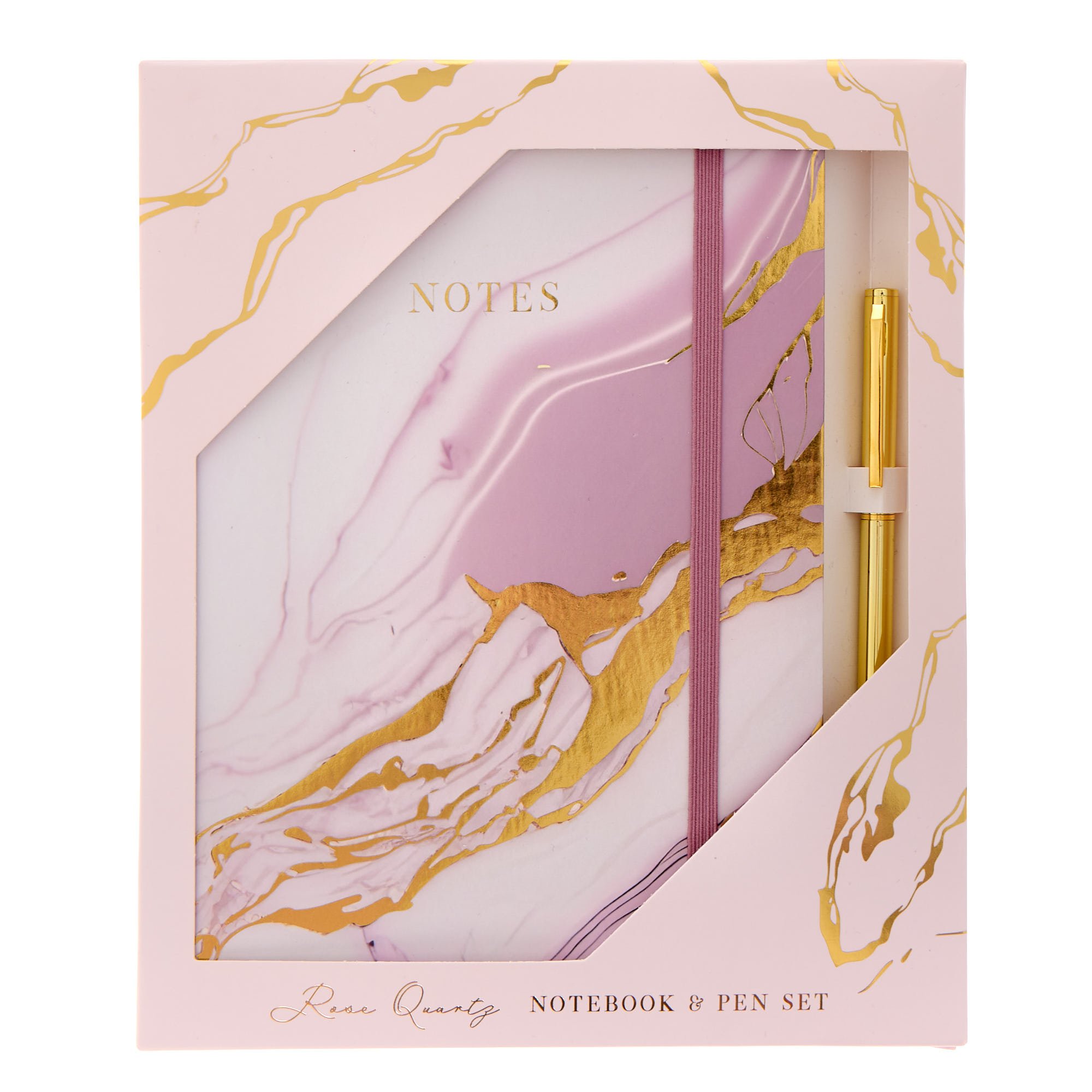 Rose Quartz Notebook & Pen Set