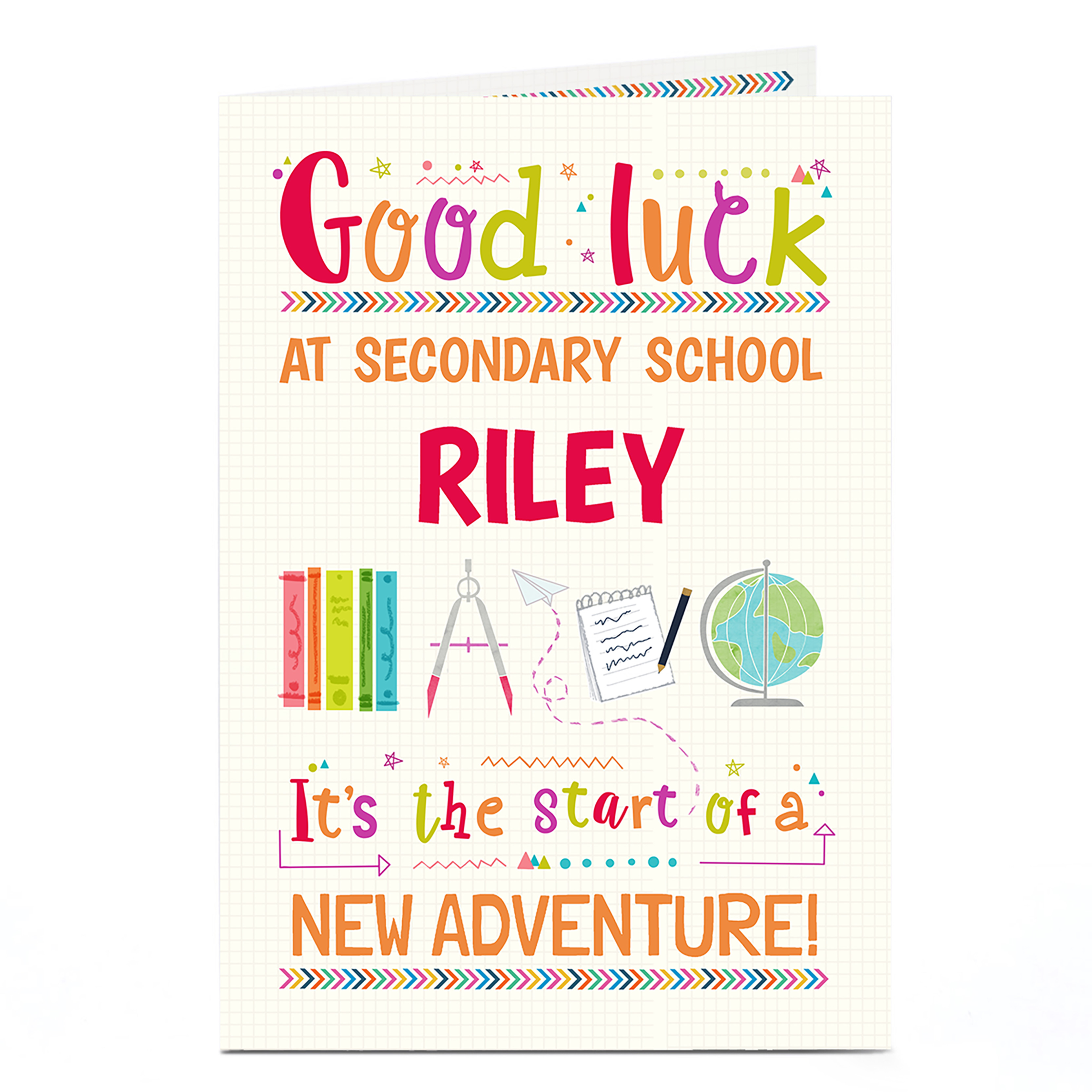 Personalised Back To School Card - New Adventure