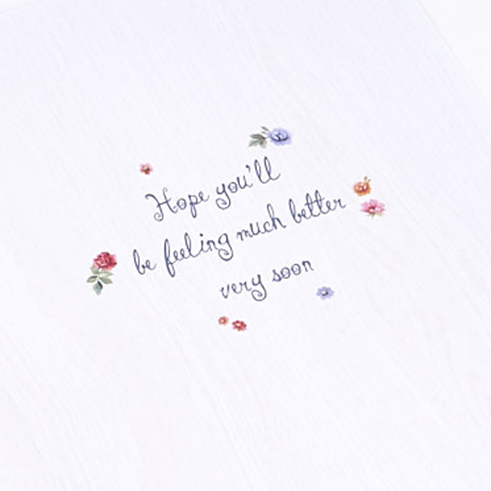 Get Well Soon Card - Flower Text