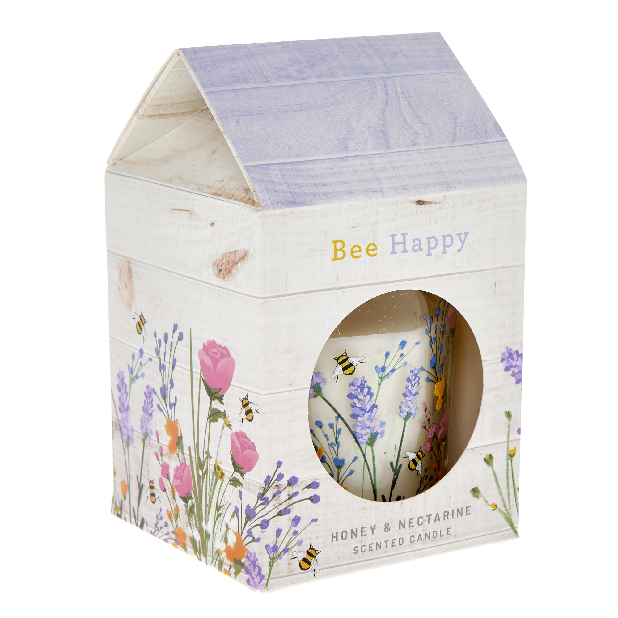 Bee Happy Honey & Nectarine Scented Candle