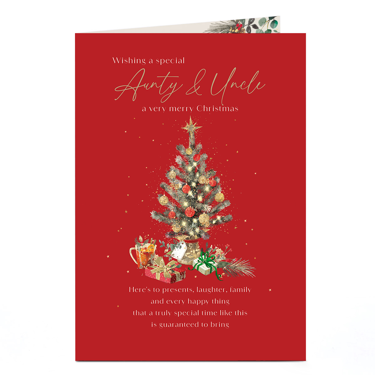 Christmas Card - Every Happy Thing, Aunty & Uncle