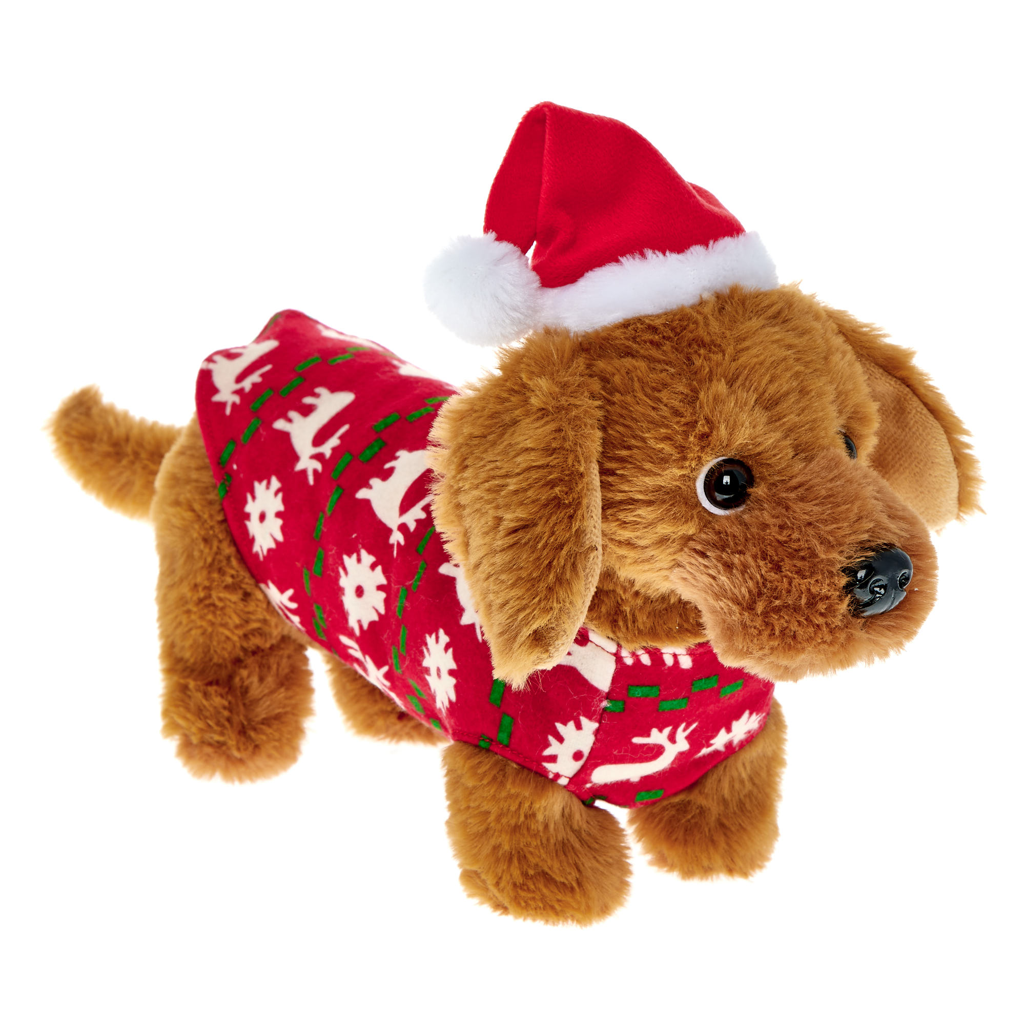 Medium Christmas Sausage Dog Soft Toy