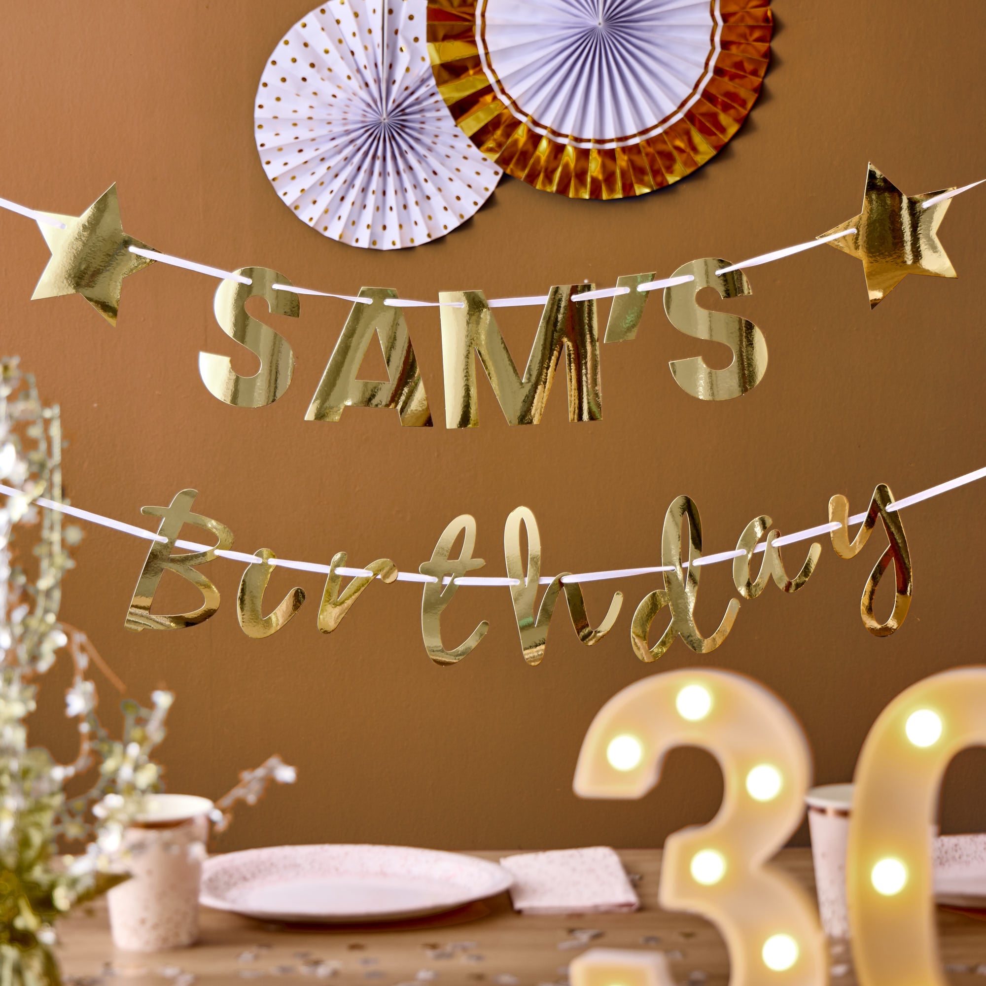 Personalised Gold Name Bunting