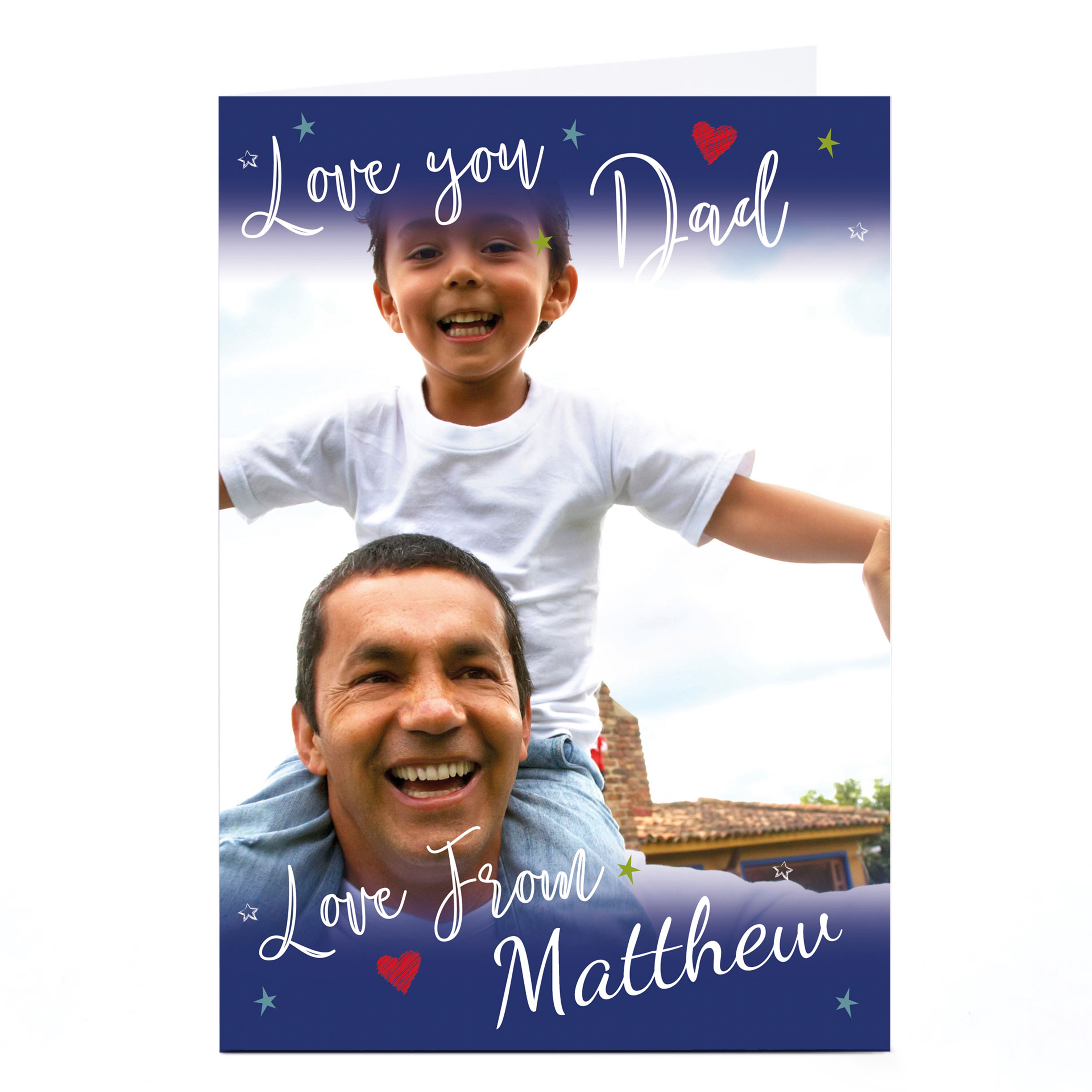 Photo Card - Love You Dad, Navy