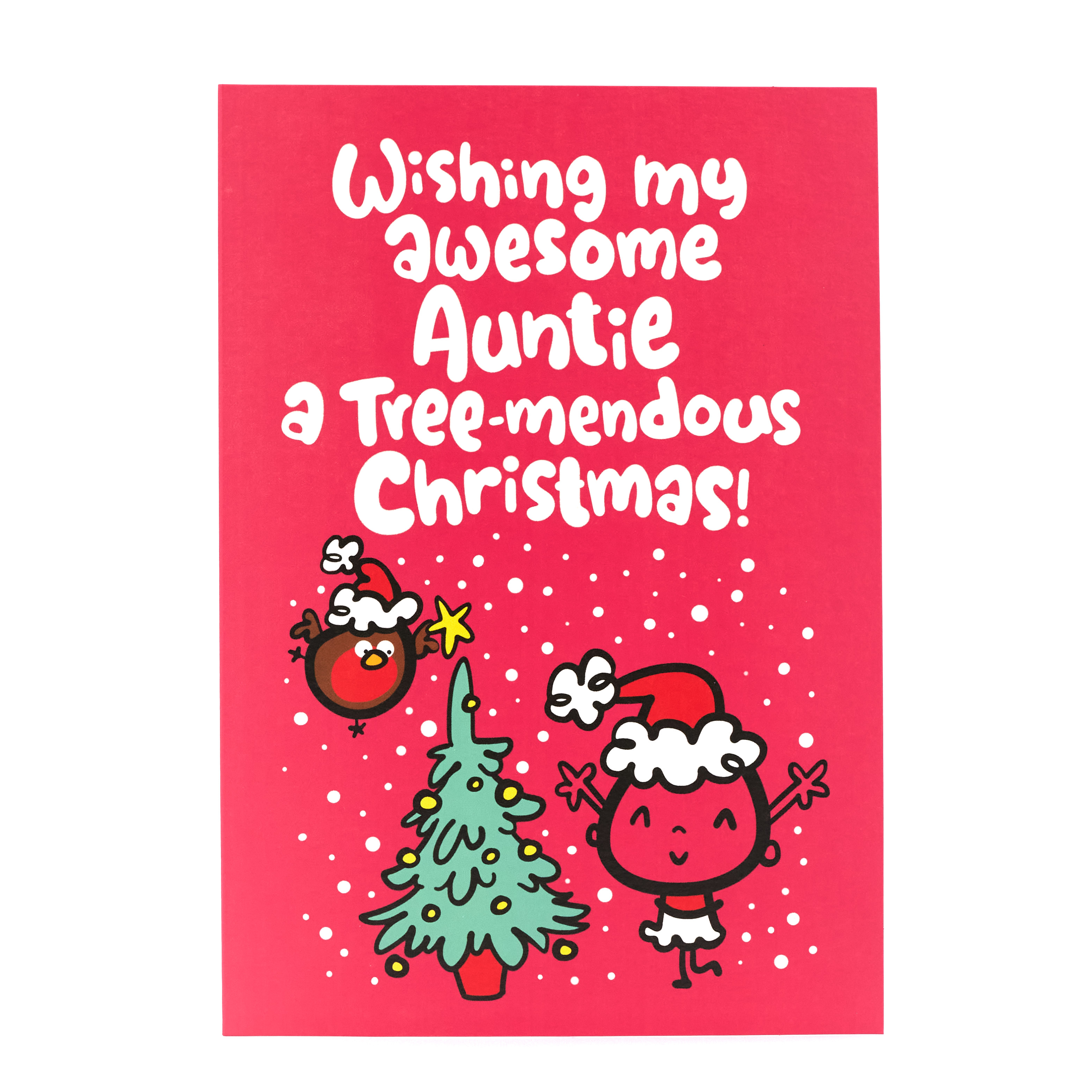 Fuitloops Christmas Card - Auntie, Tree-endous Christmas