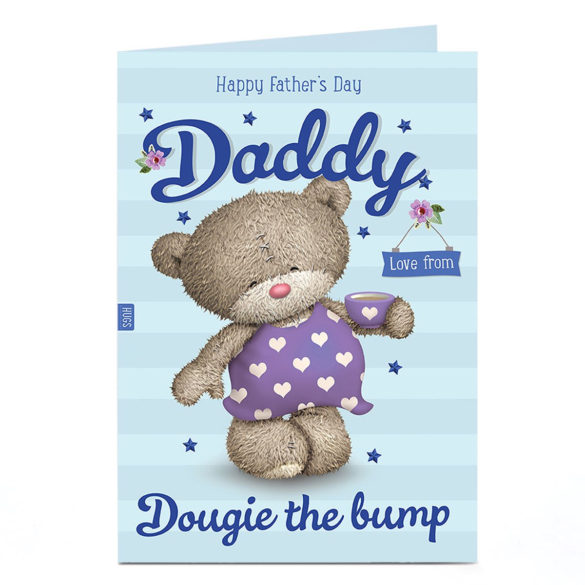 Personalised Hugs Father's Day Card - The Bump