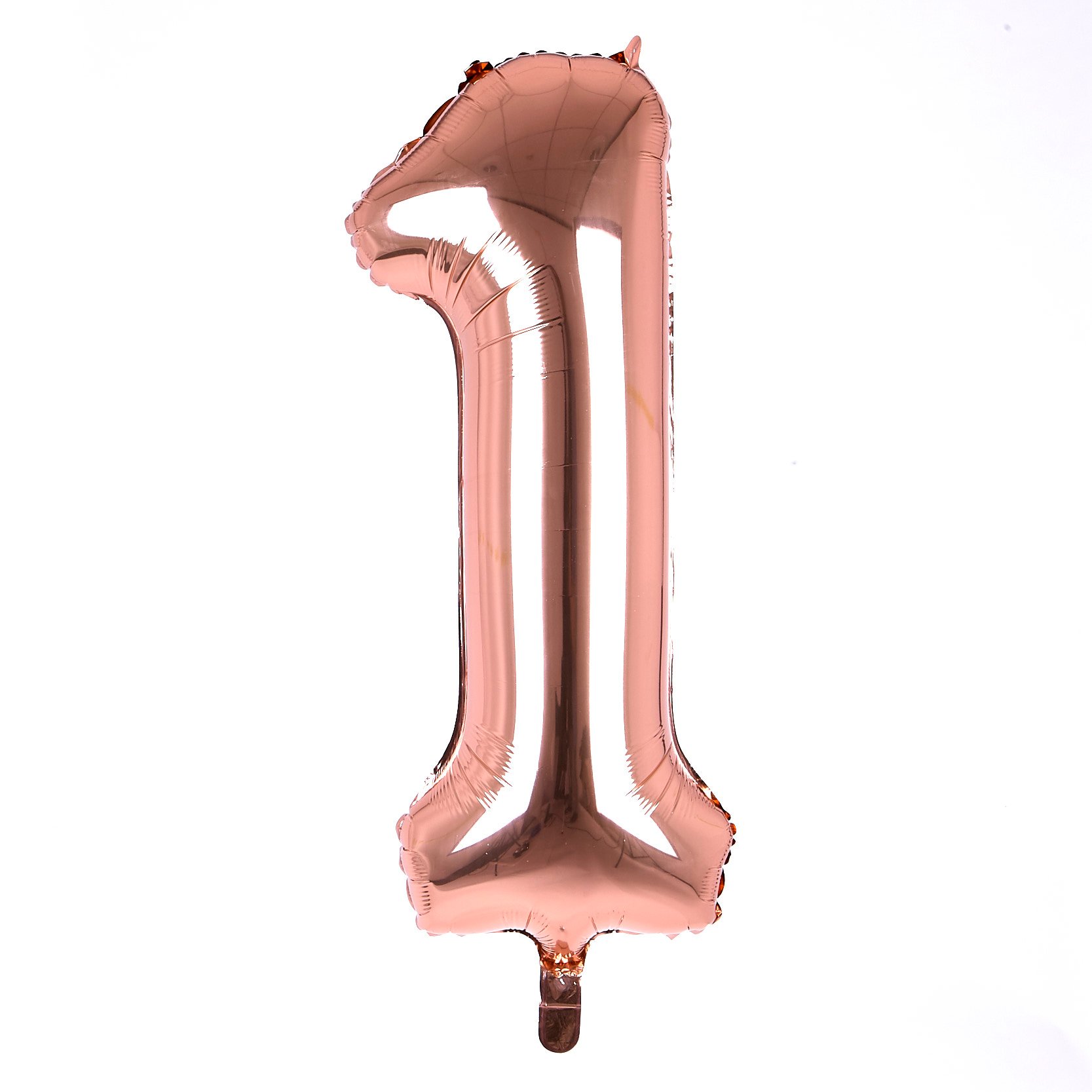 Age 21 Giant Foil Helium Numeral Balloons - Rose Gold (deflated)