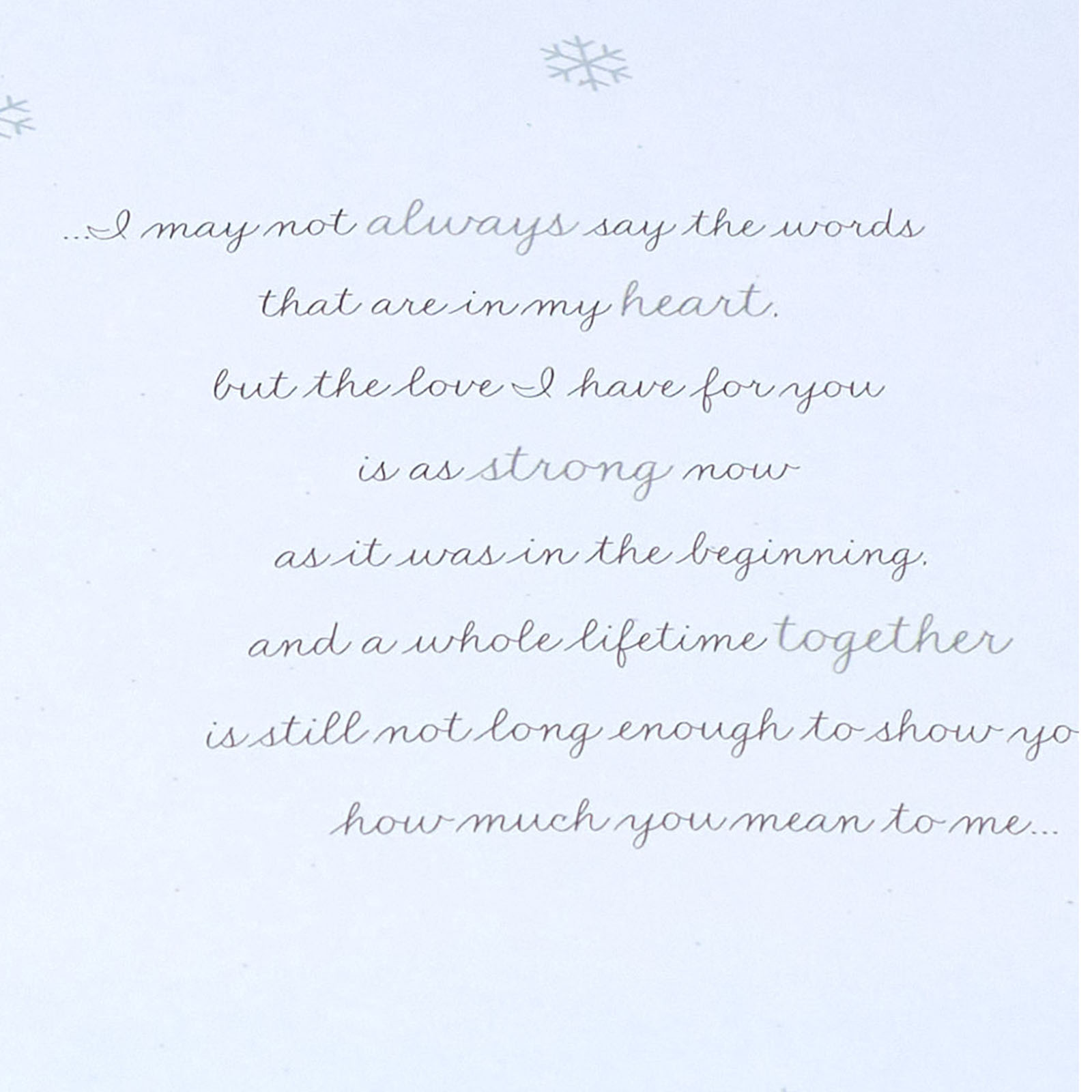 Christmas Card - Wife, Traditional Christmas Verse