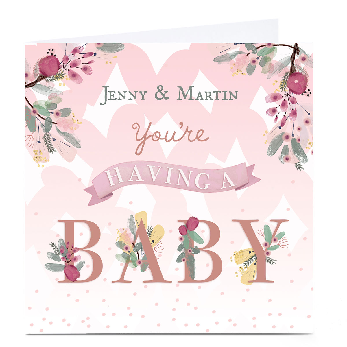 Personalised Congratulations Card - You're Having A Baby 