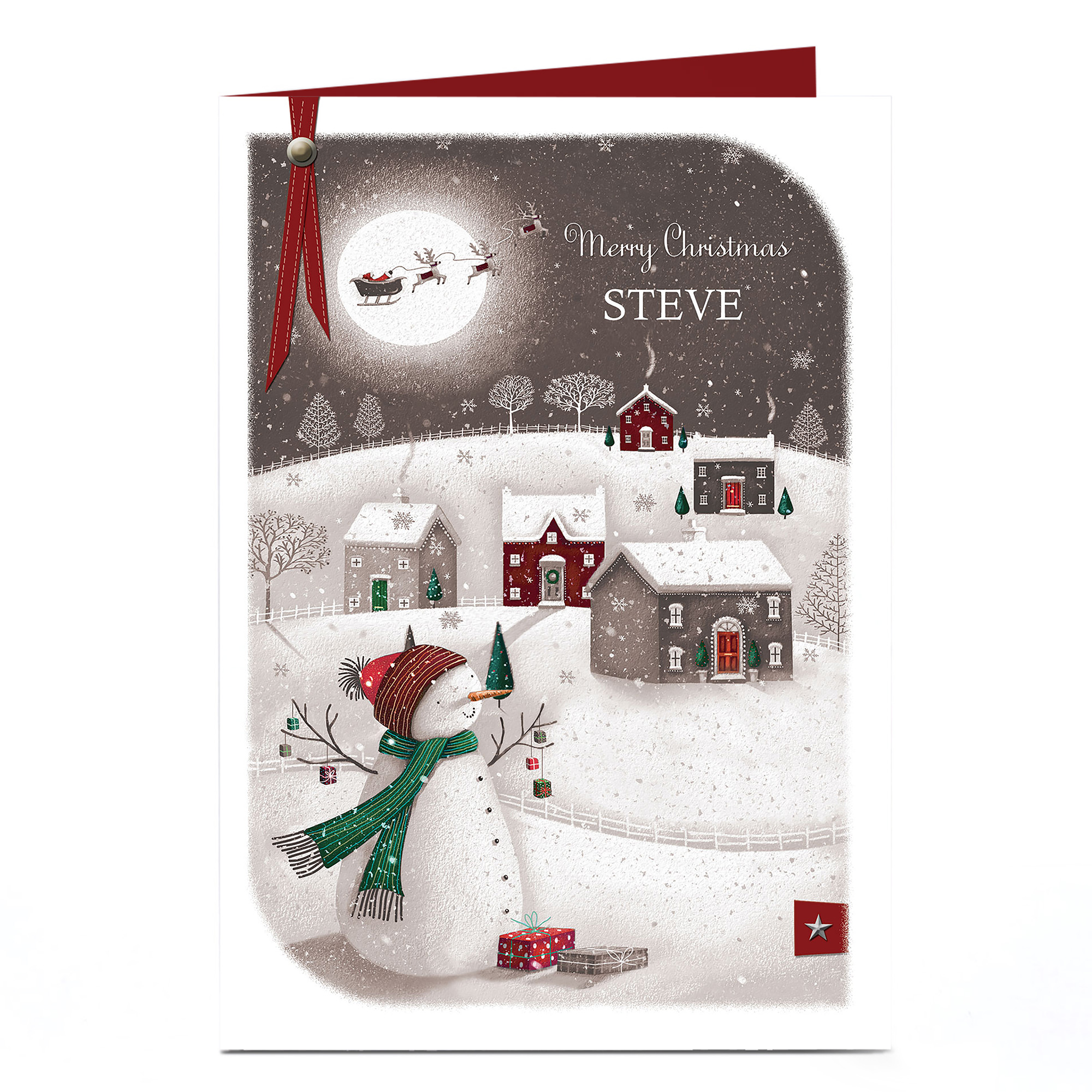 Personalised Christmas Card - Christmas Eve Scene