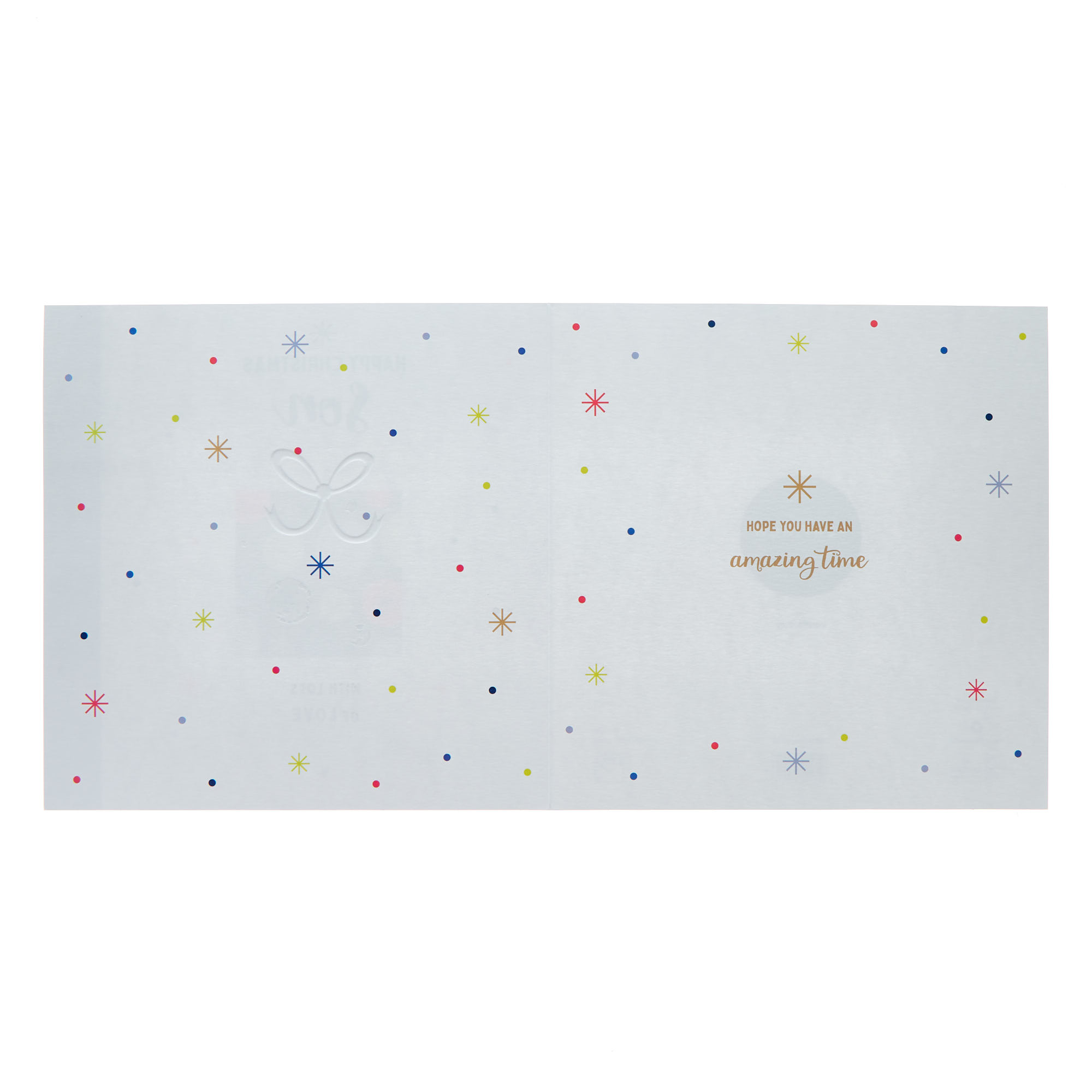Platinum Son Polka-Dot Present Christmas Card