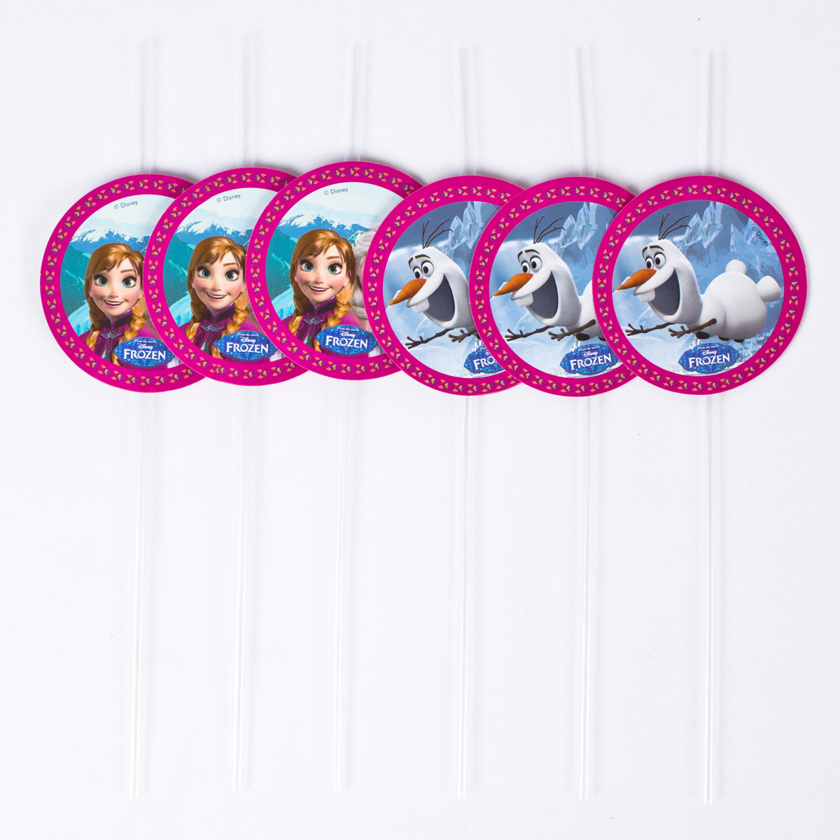 Disney Frozen Drinking Straws - Pack Of 6