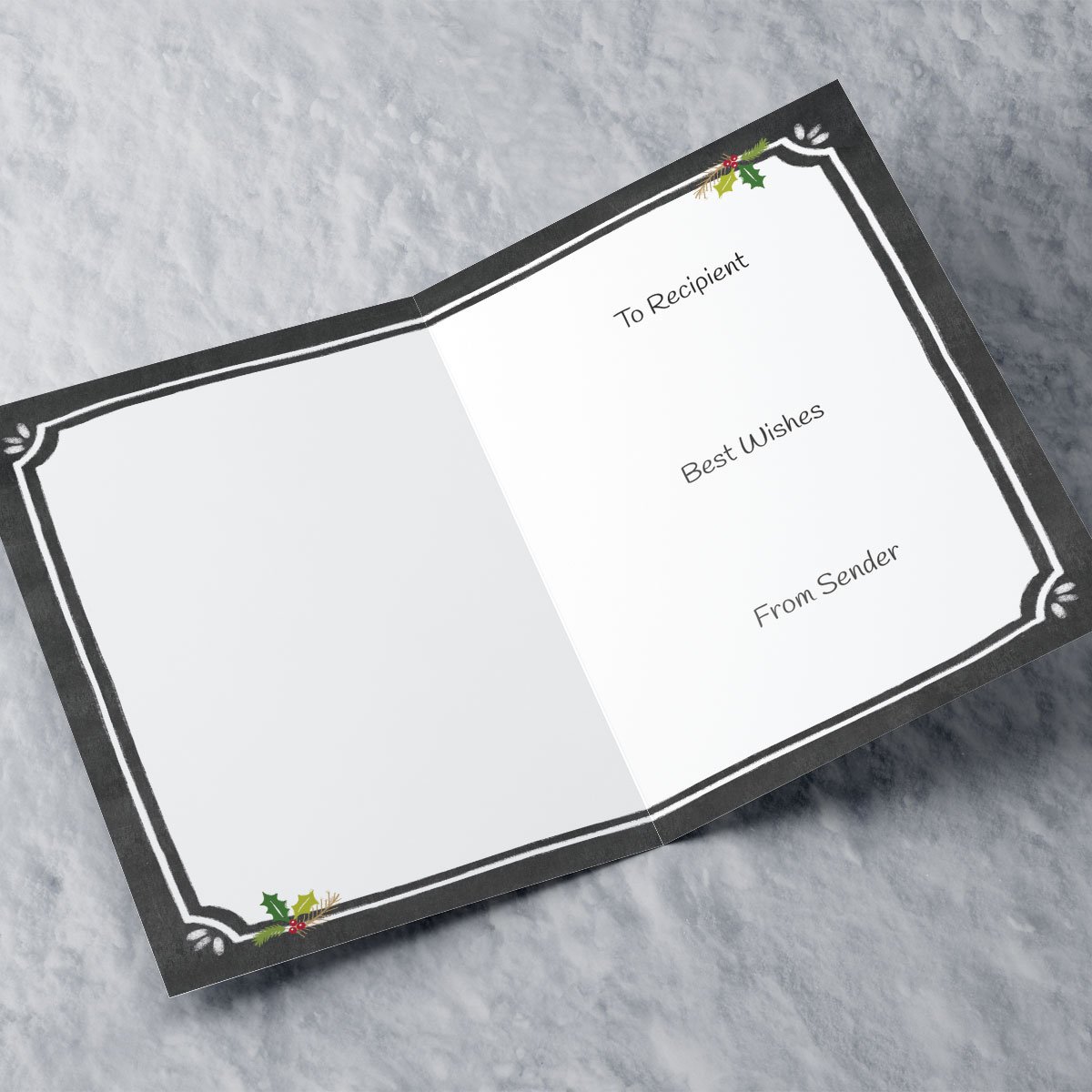 Personalised Christmas Card - Blackboard