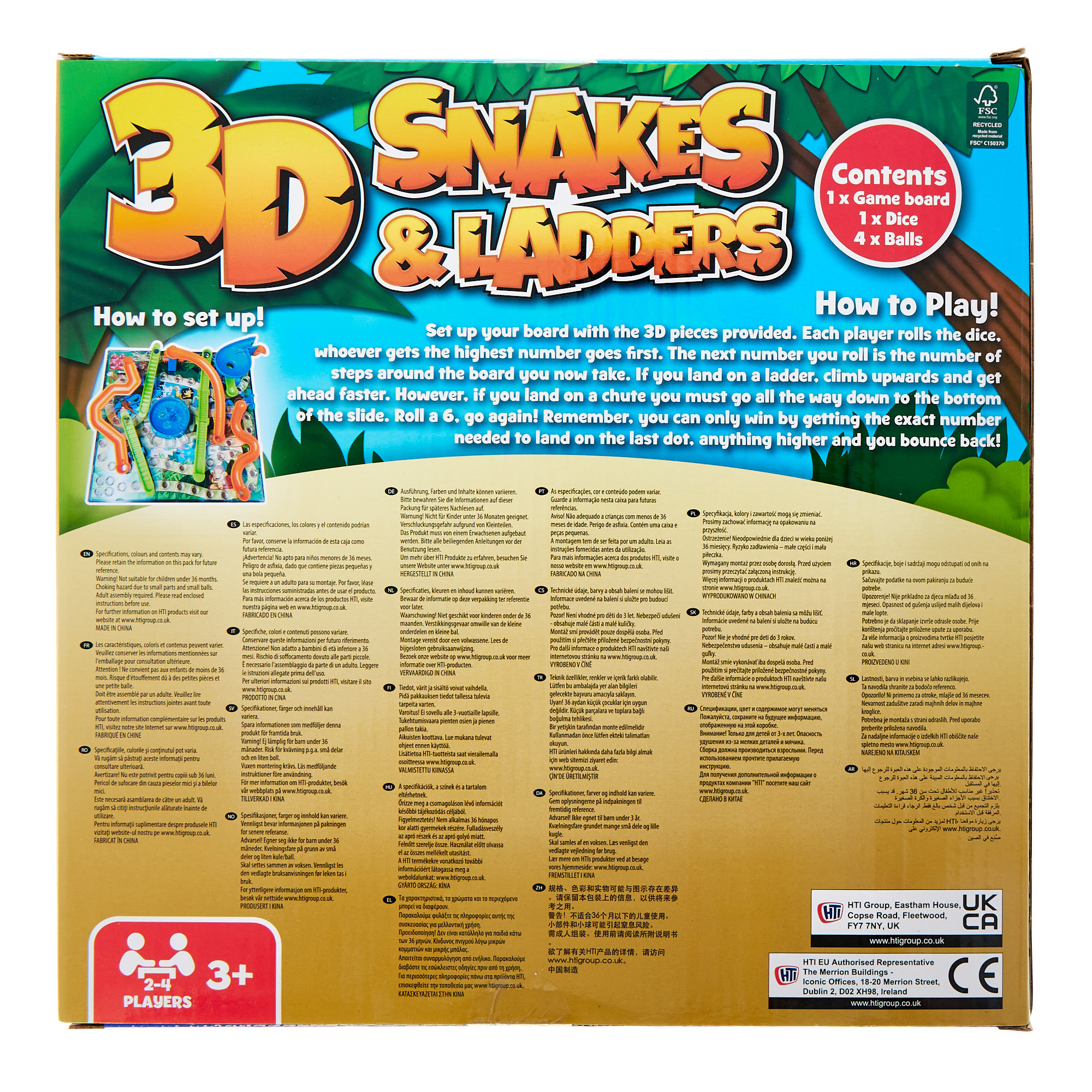 3D Snakes & Ladders Jungle Edition
