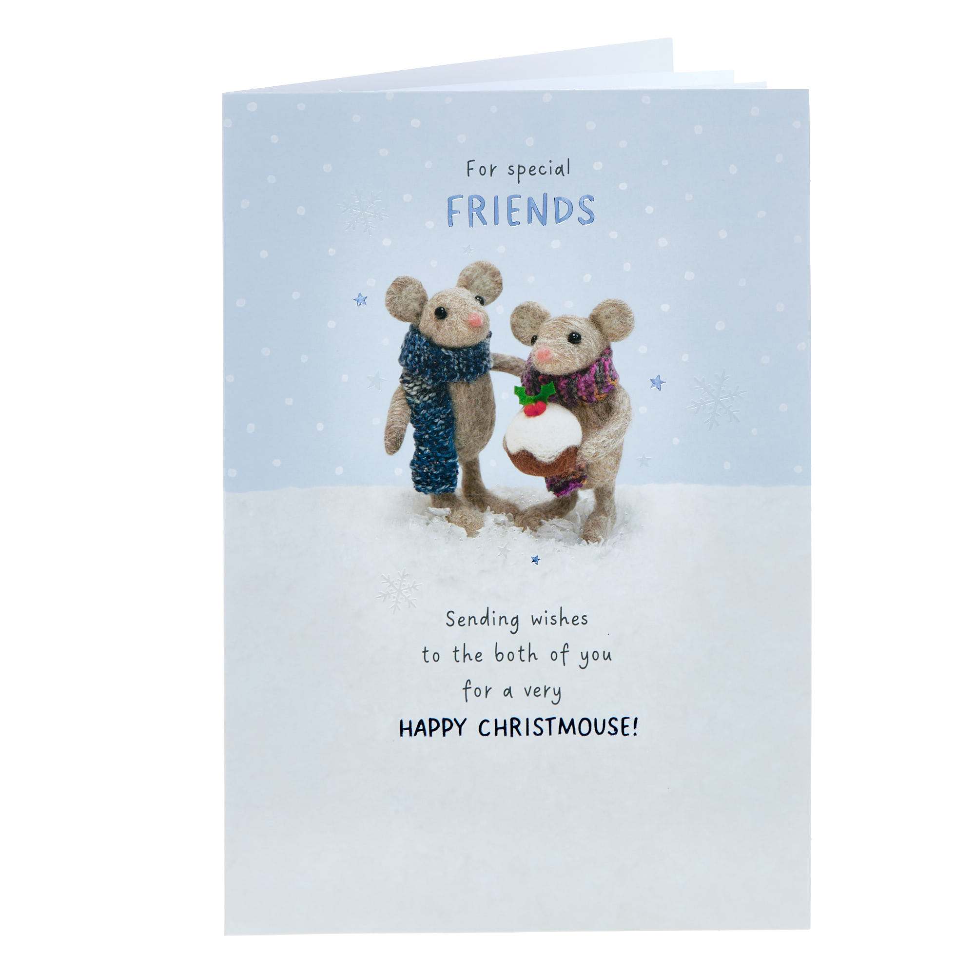 Special Friends Felt Mice Christmas Card