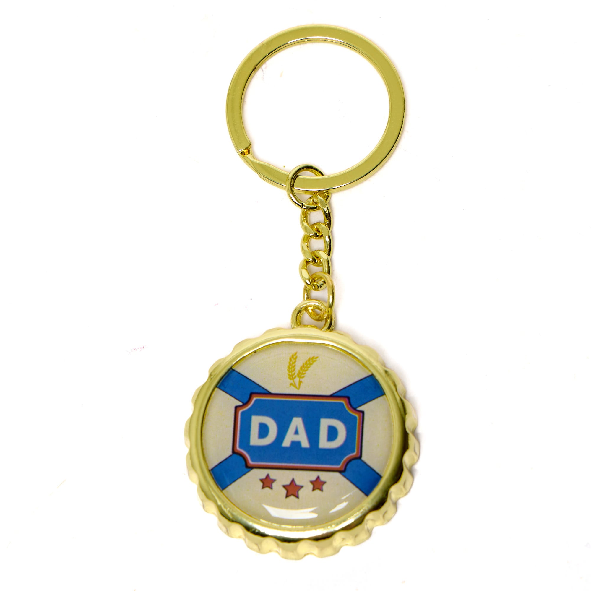 Take It Easy Dad Pint Glass & Bottle Opener Keyring