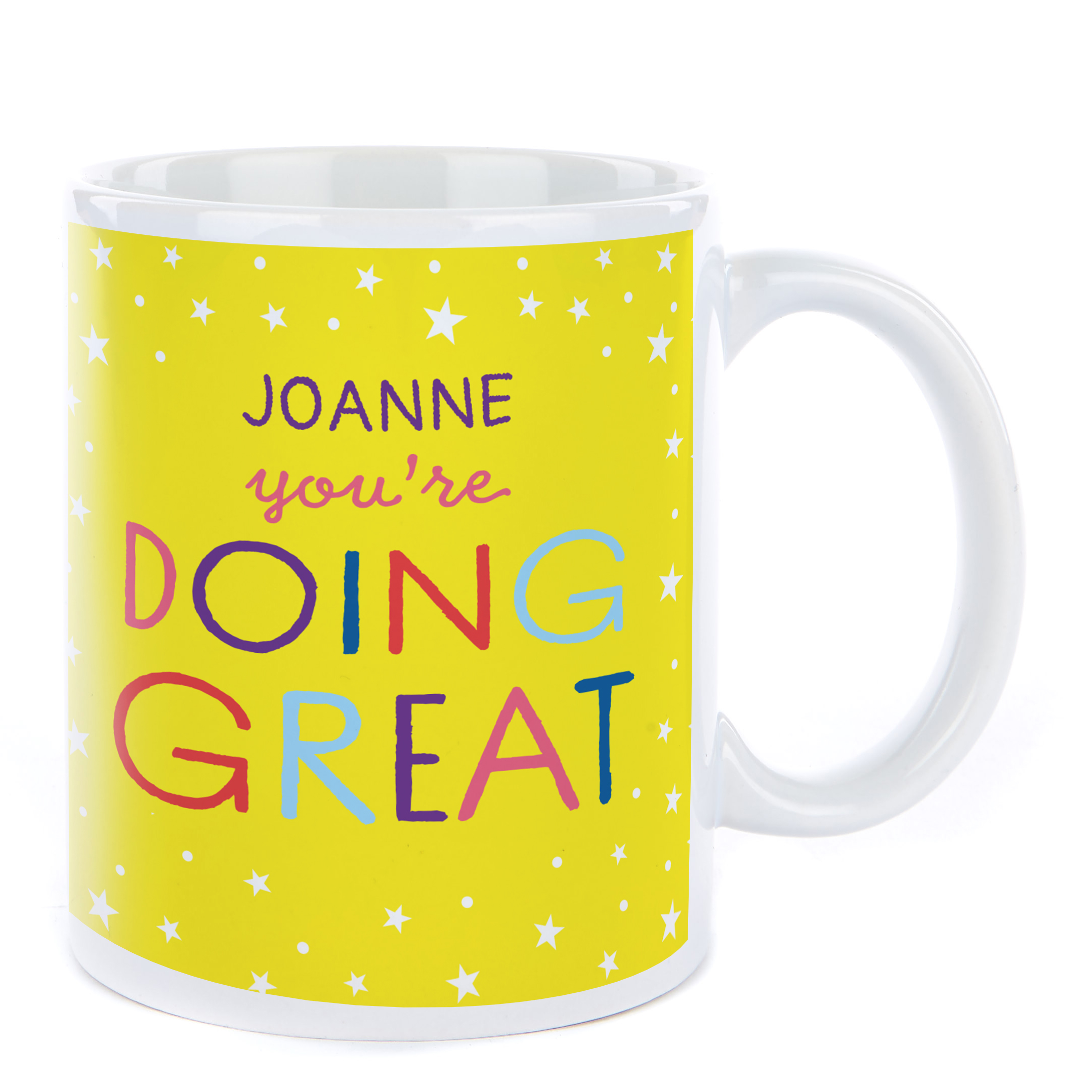 Personalised Smiley Happy People Mug - You're Doing Great!