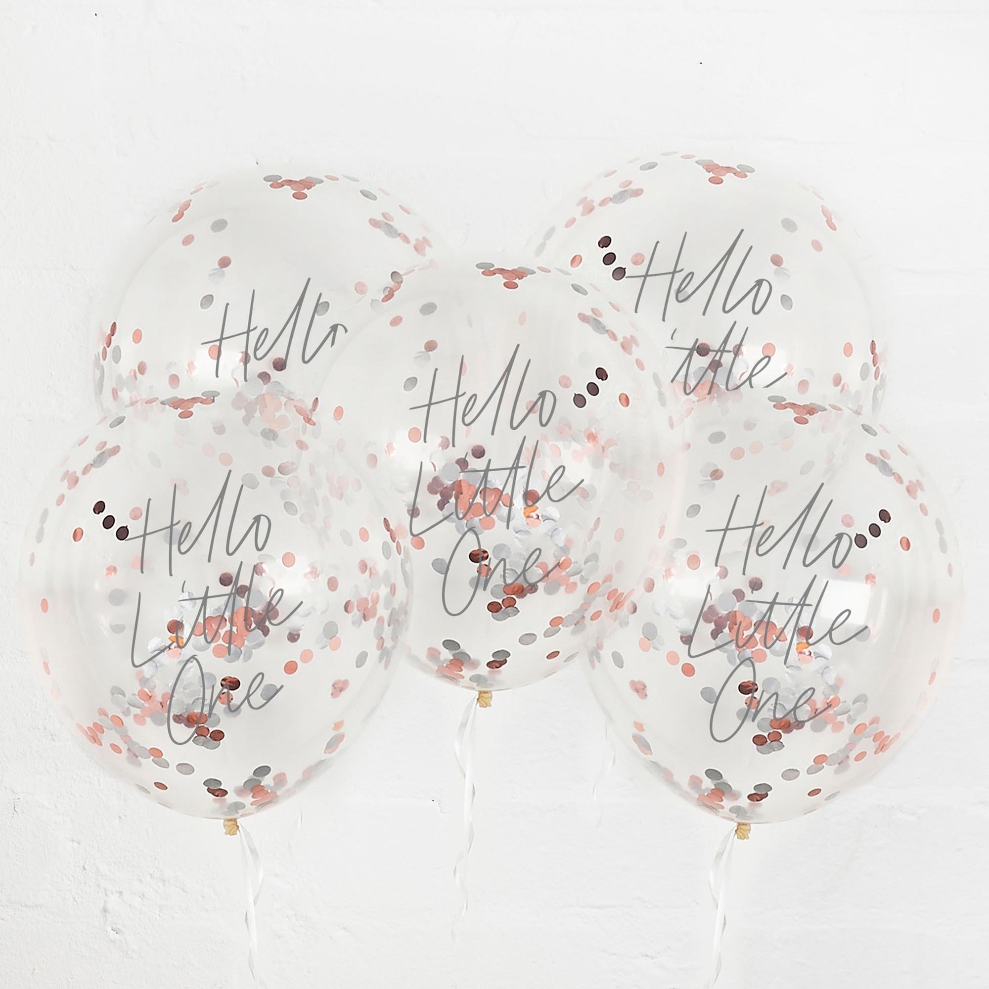 Hello Little One Confetti 12-Inch Latex Balloons - Pack of 5