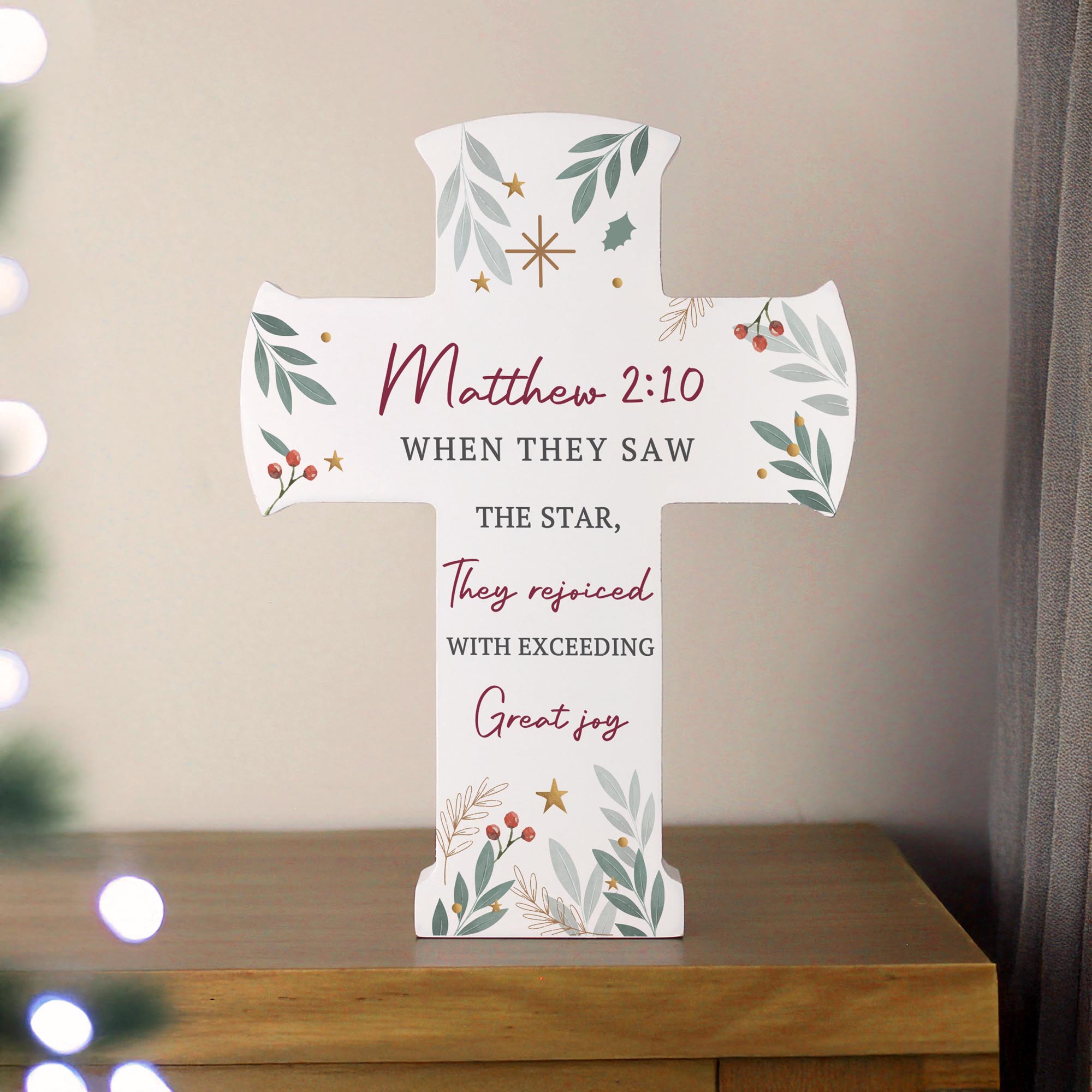 Personalised Christmas Wooden Cross Ornament